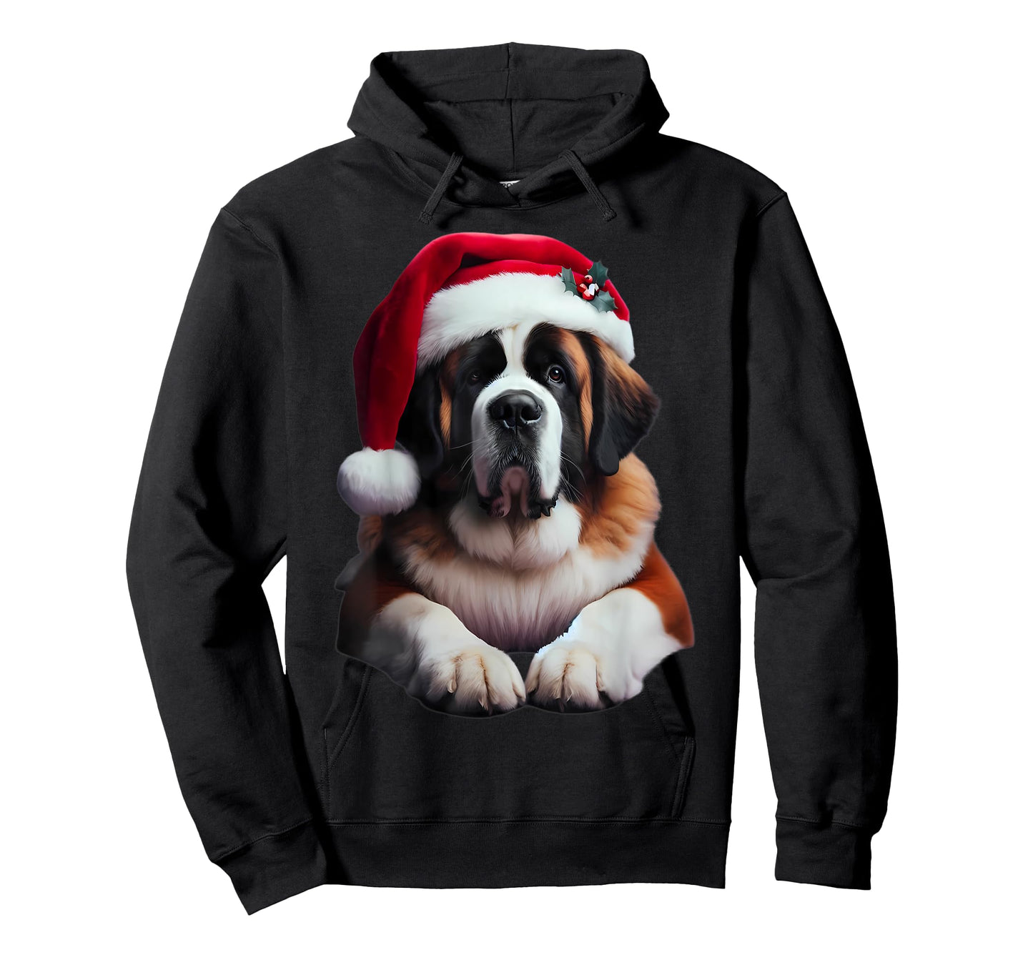 Saint Bernard With Santa Hat Christmas Xmas Dog Owner Mom T-Shirt