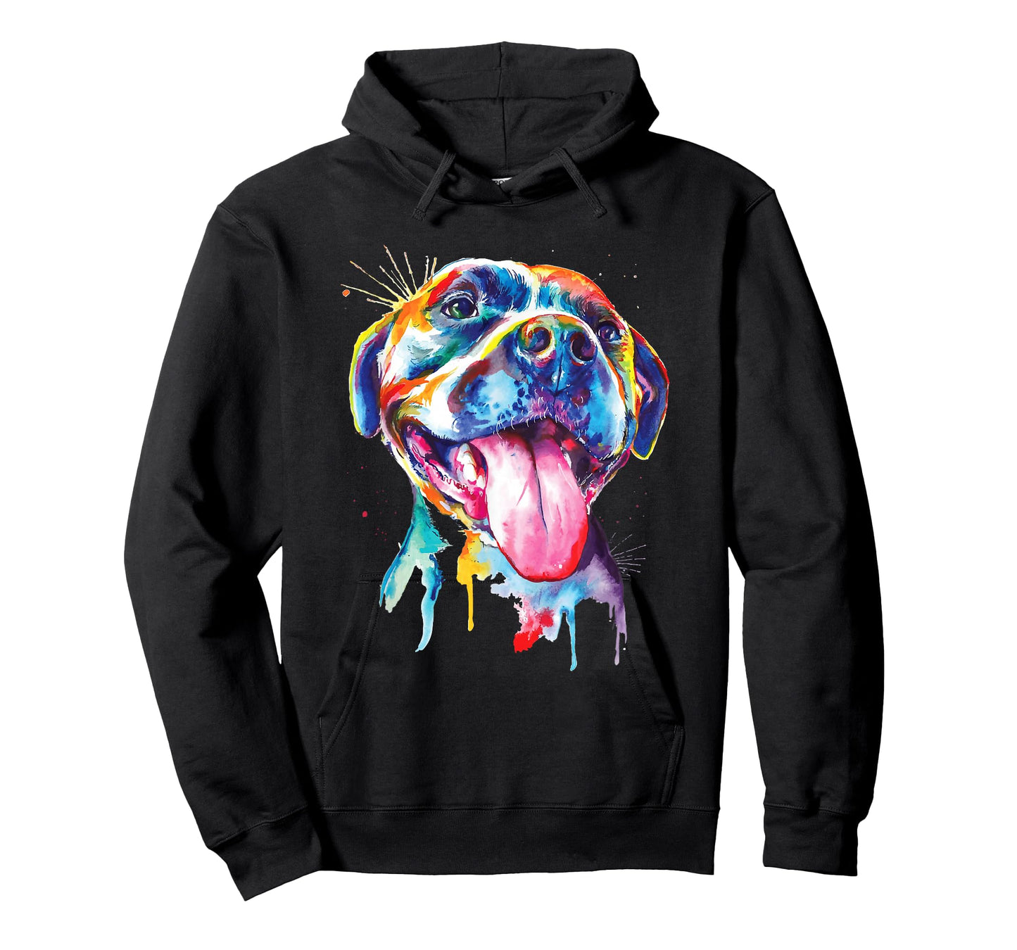 Pitbull Artistic Splash Art Animal Colourful Dog Breed Gift T-Shirt