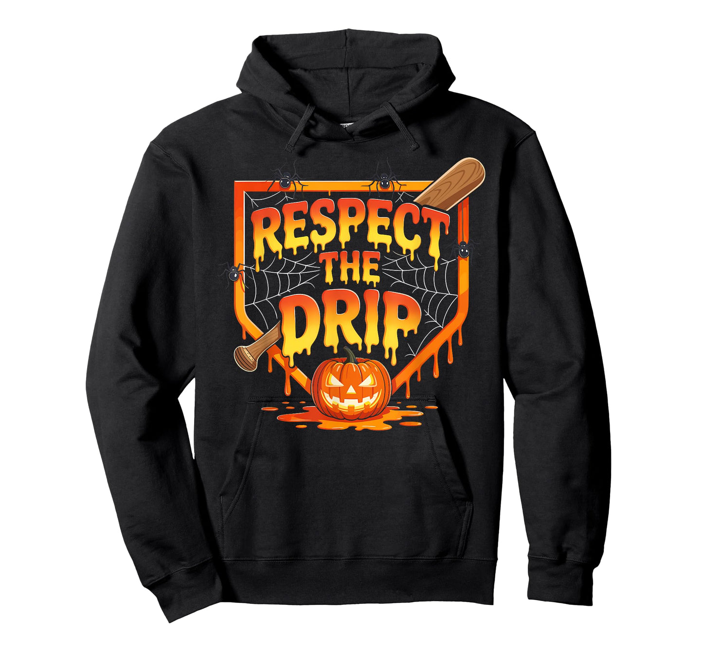 Respect The Drip Baseball Halloween Ice Cream Drip T-Shirt