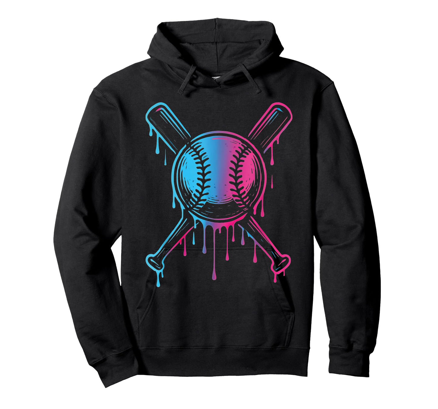 Baseball Home Run Boys Cool Ice Cream Drip Youth Baseball T-Shirt