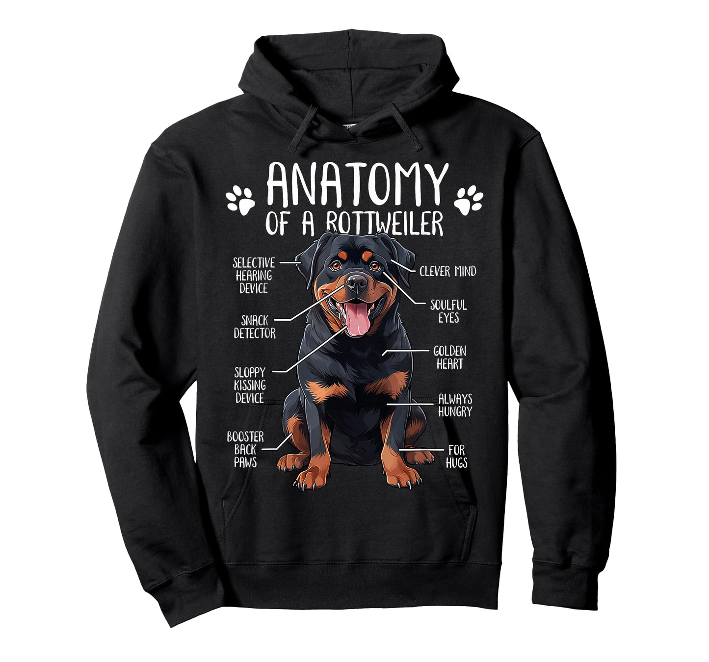 Funny Anatomy Rottweiler Dog Owner Rottie Dad Mom Pet Lover T-Shirt