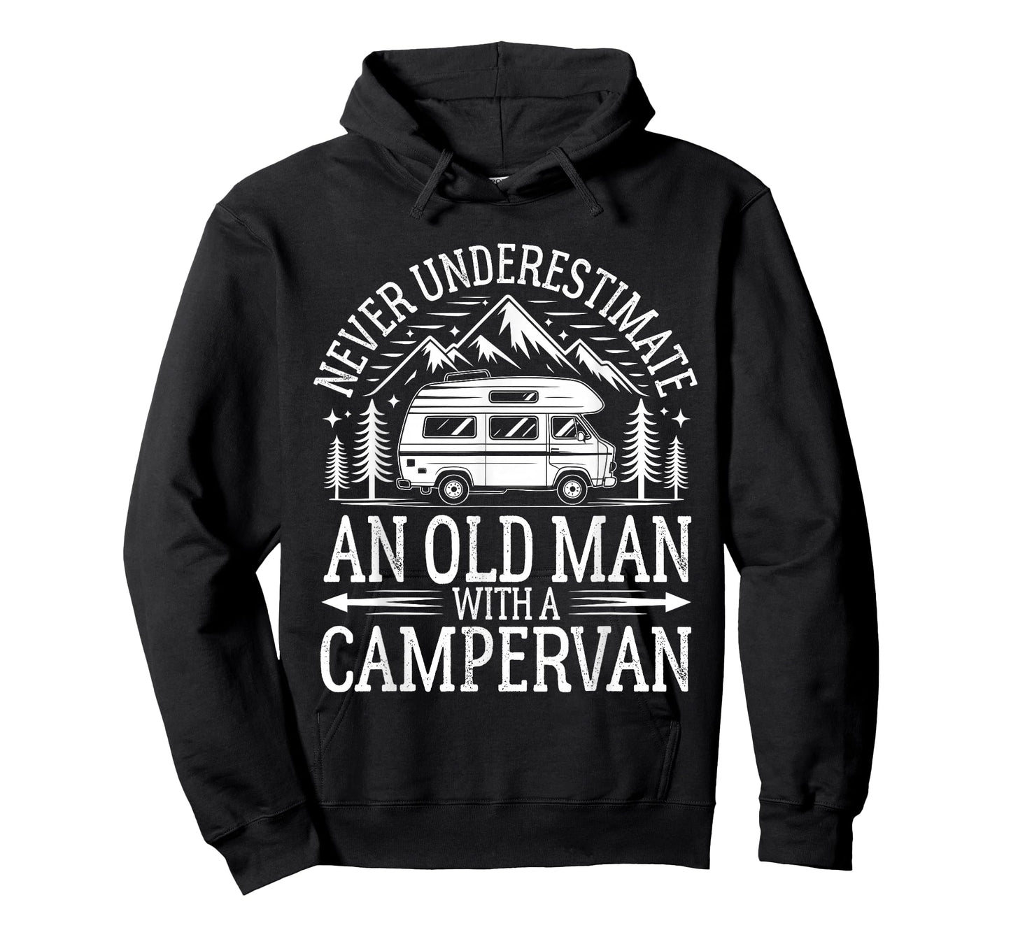 Never Underestimate and Old Man with a Campervan Gifts Men T-Shirt