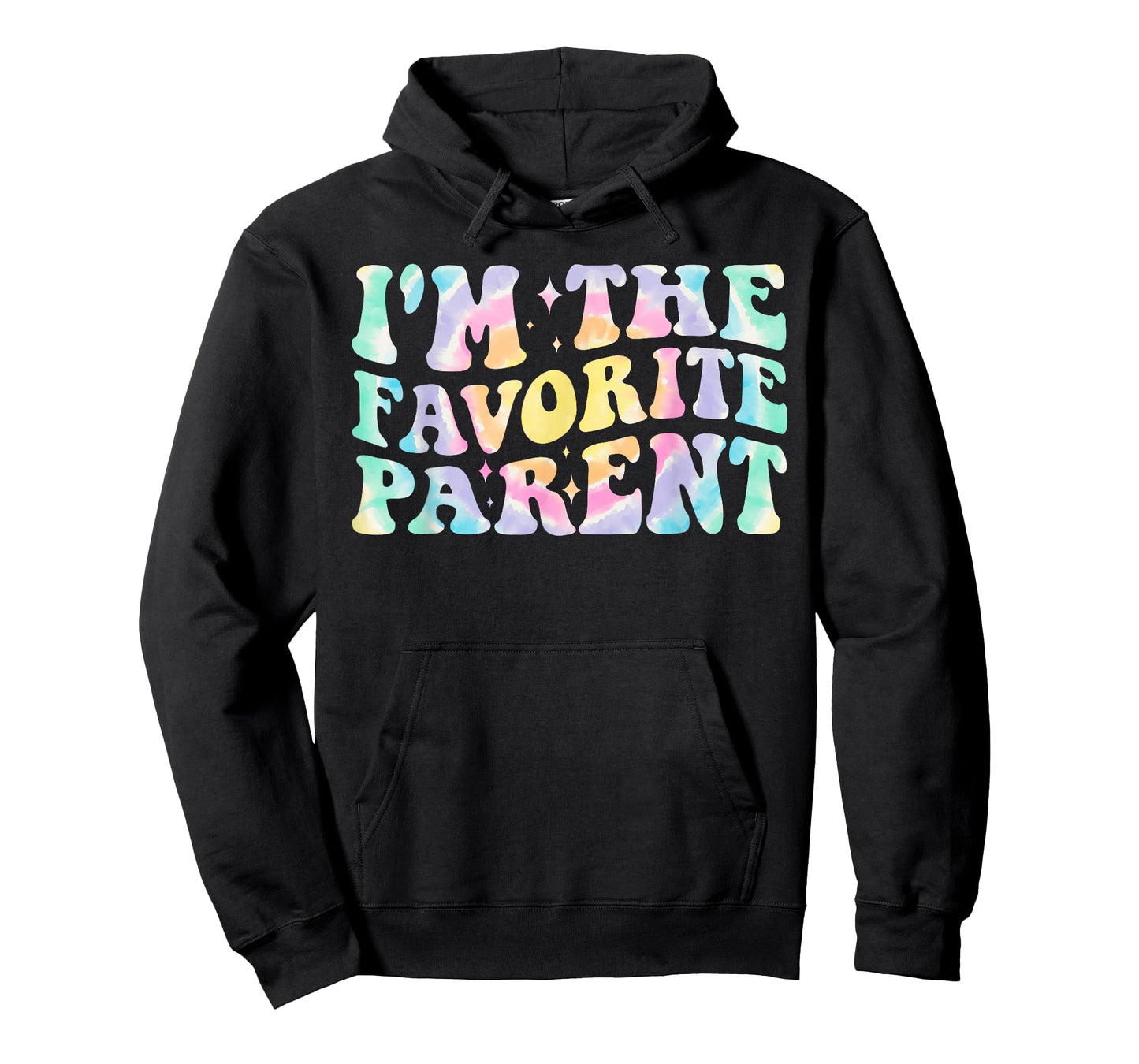 I'm The Favorite Parent Family Groovy Tie Dye Mom Dad Funny T-Shirt