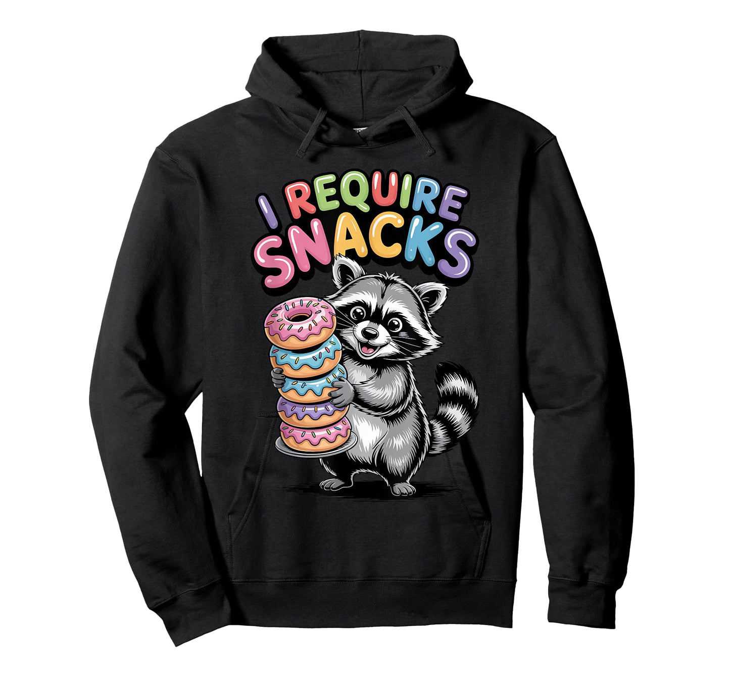 I Require Snacks Raccoon Shirt Funny Christmas Men Women T-Shirt