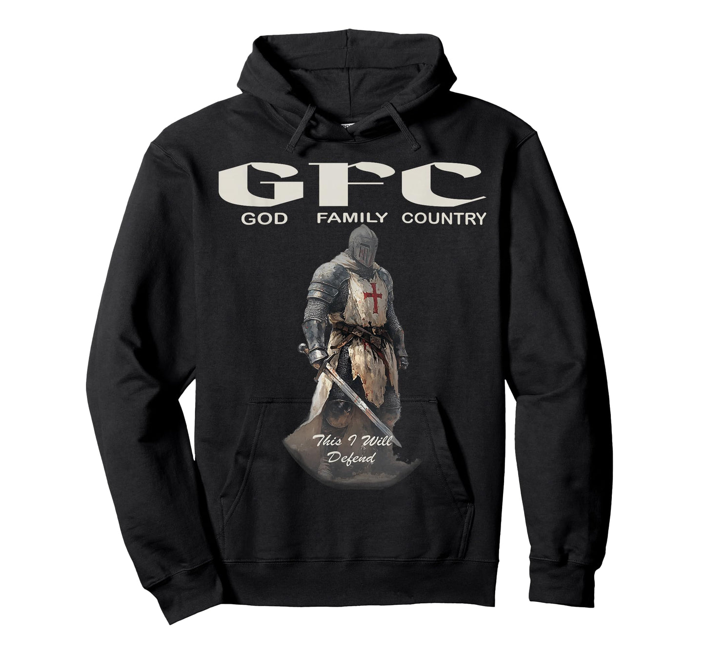 GFC Medieval Warrior Spirit, God Family Country T-Shirt