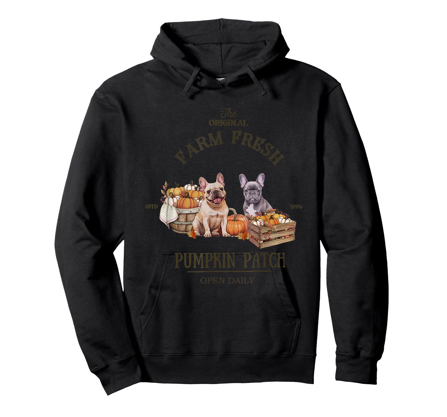 Pumpkin Patch French Bulldog The Original Farm Fresh Fall T-Shirt