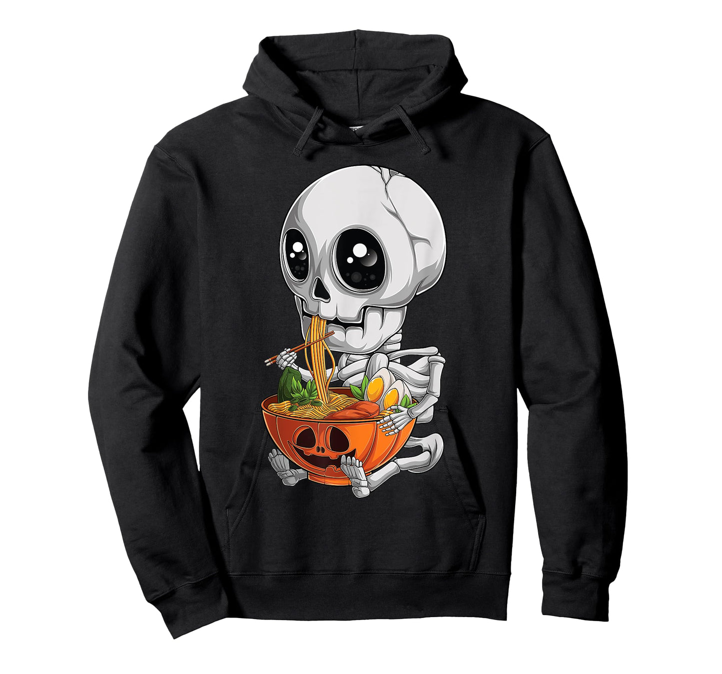 kawaii japanese anime Skeleton Halloween ramen Food Lovers T-Shirt