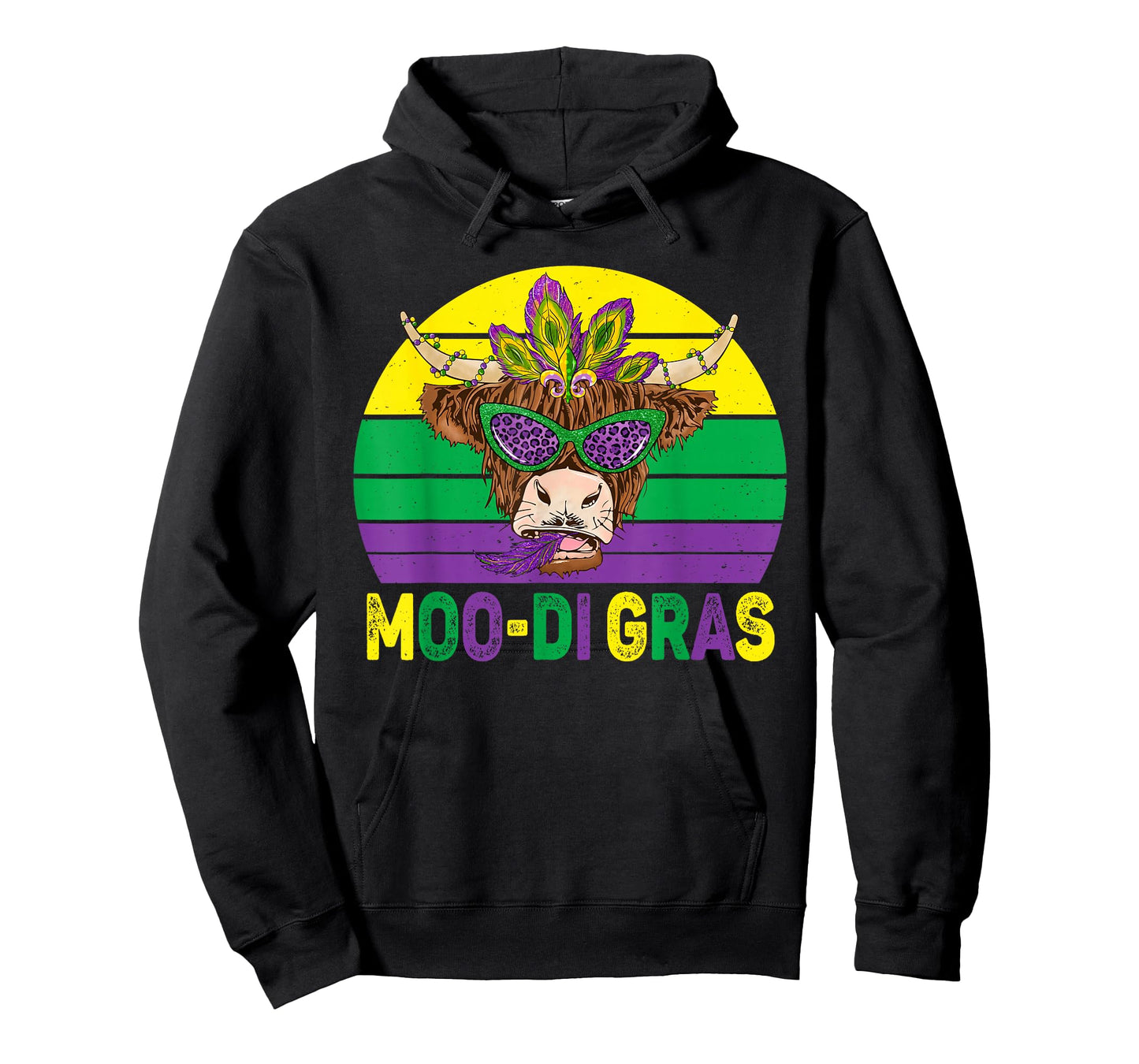 Mardi Gras Cow Heifer Beads Carnival Costume Farm Animal Cow T-Shirt