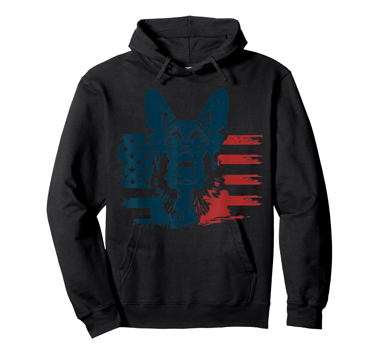 Patriotic German Shepherd AMERICAN FLAG 4th Of July Shepherd T-Shirt
