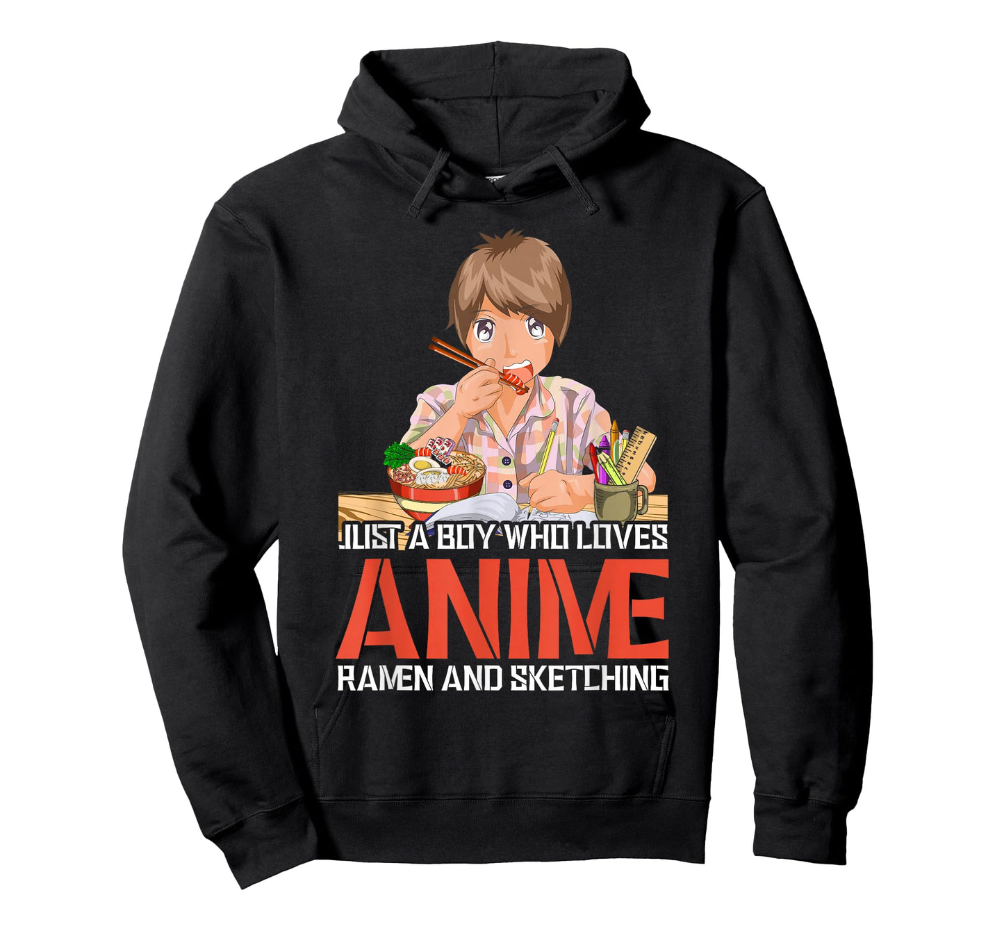 Japanese Otaku Manga Drawing Ramen Gift Anime Boy T-Shirt