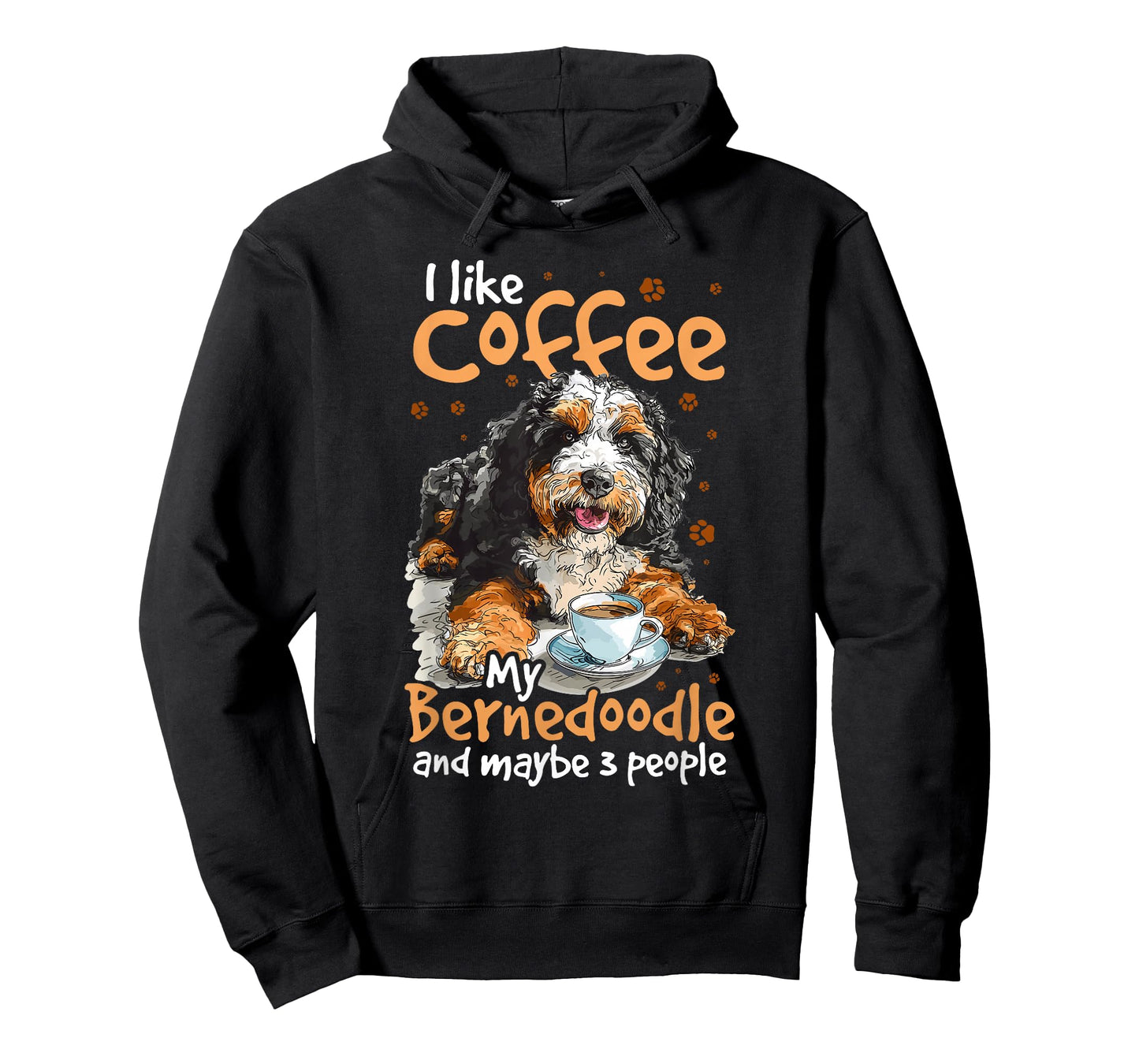 Bernedoodle Dog Breed Pet I like coffee my Bernedoodle T-Shirt