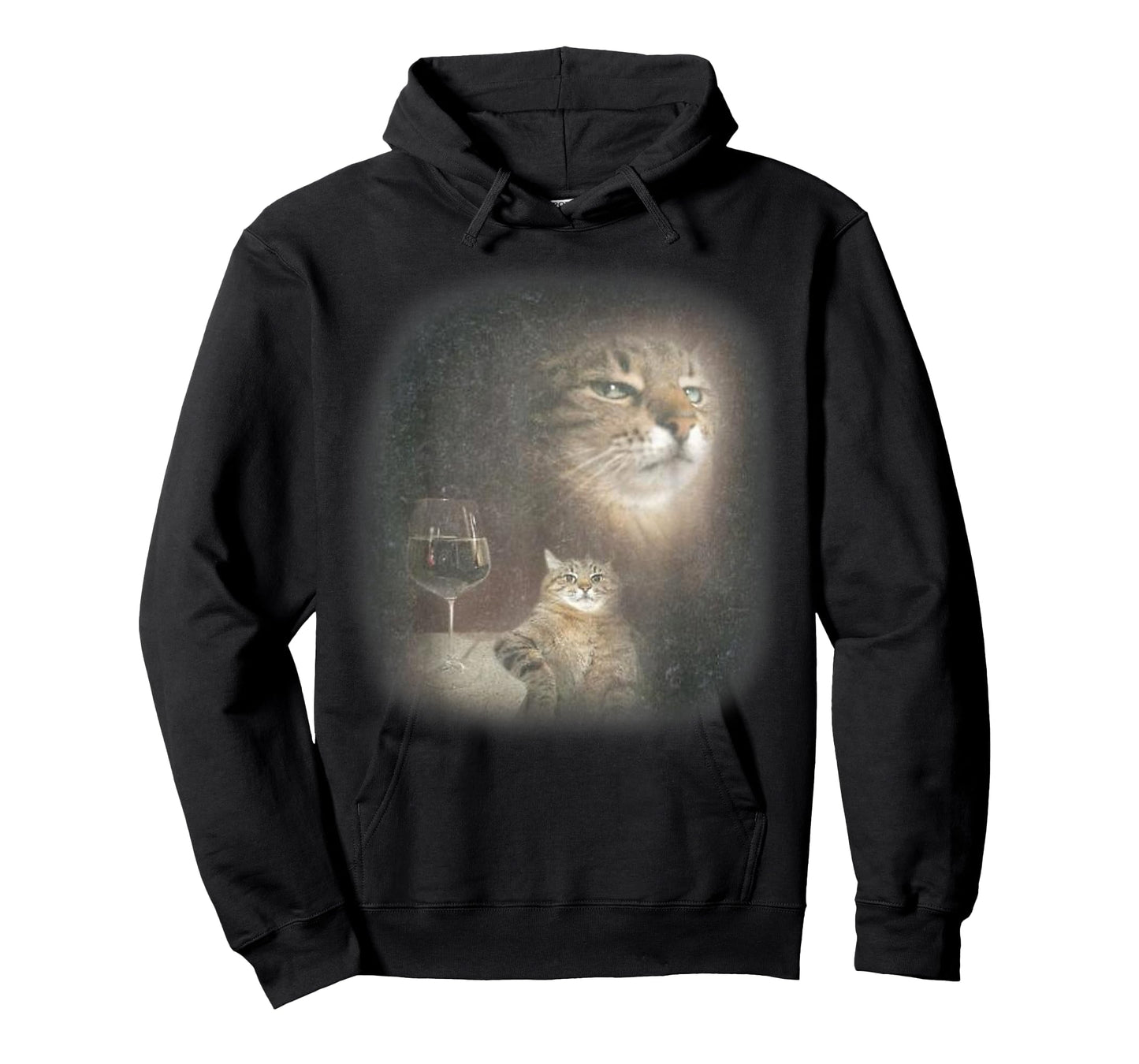 Retro Funny Vintage Cat Portrait Meme Cringe T-Shirt