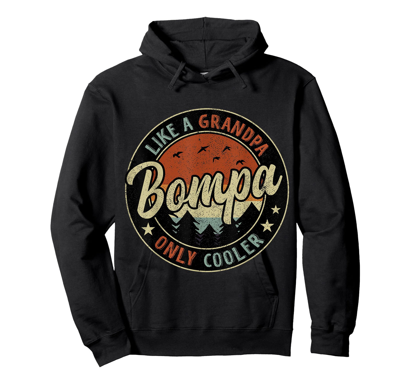 Bompa Like A Grandpa Only Cooler Vintage Retro Father's Day T-Shirt