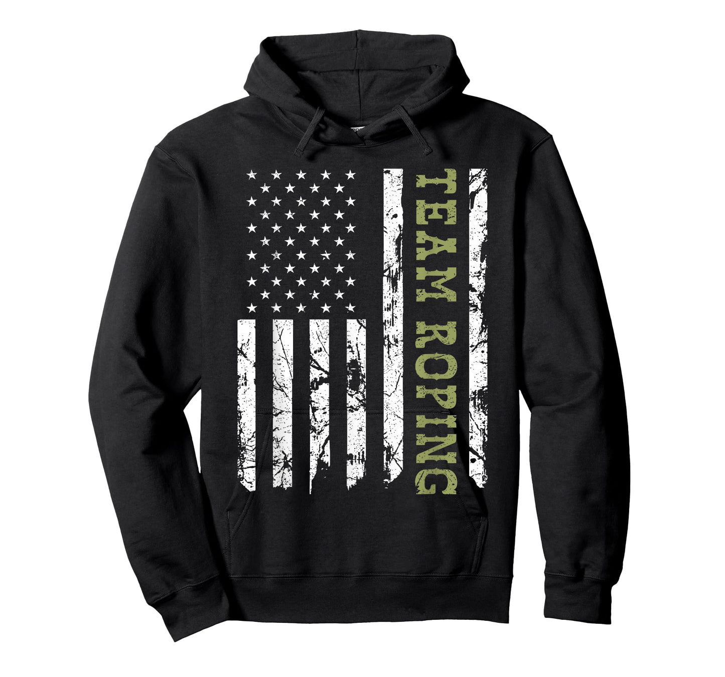 Team Roping Rodeo Vintage American Flag, 4th of July Cowboy T-Shirt
