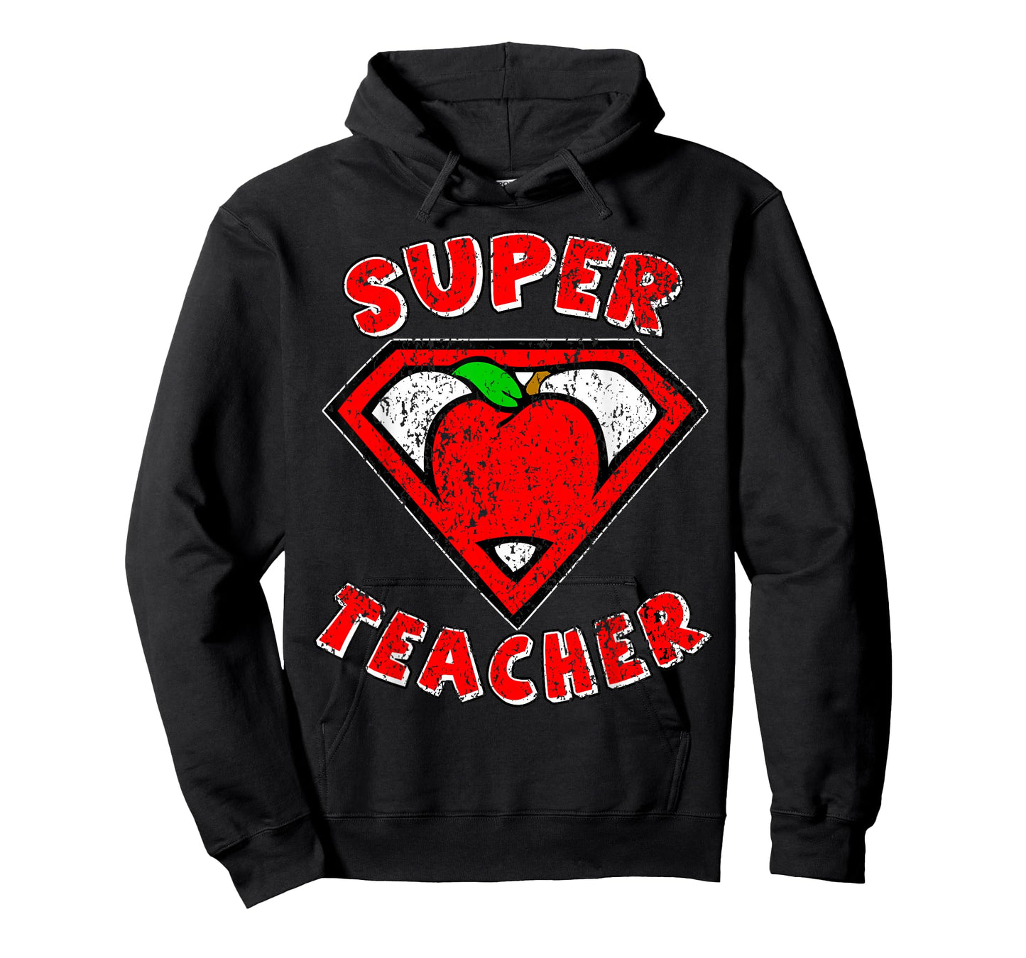 Funny Cute Distressed Super Teacher Superhero Apple Shirt T-Shirt