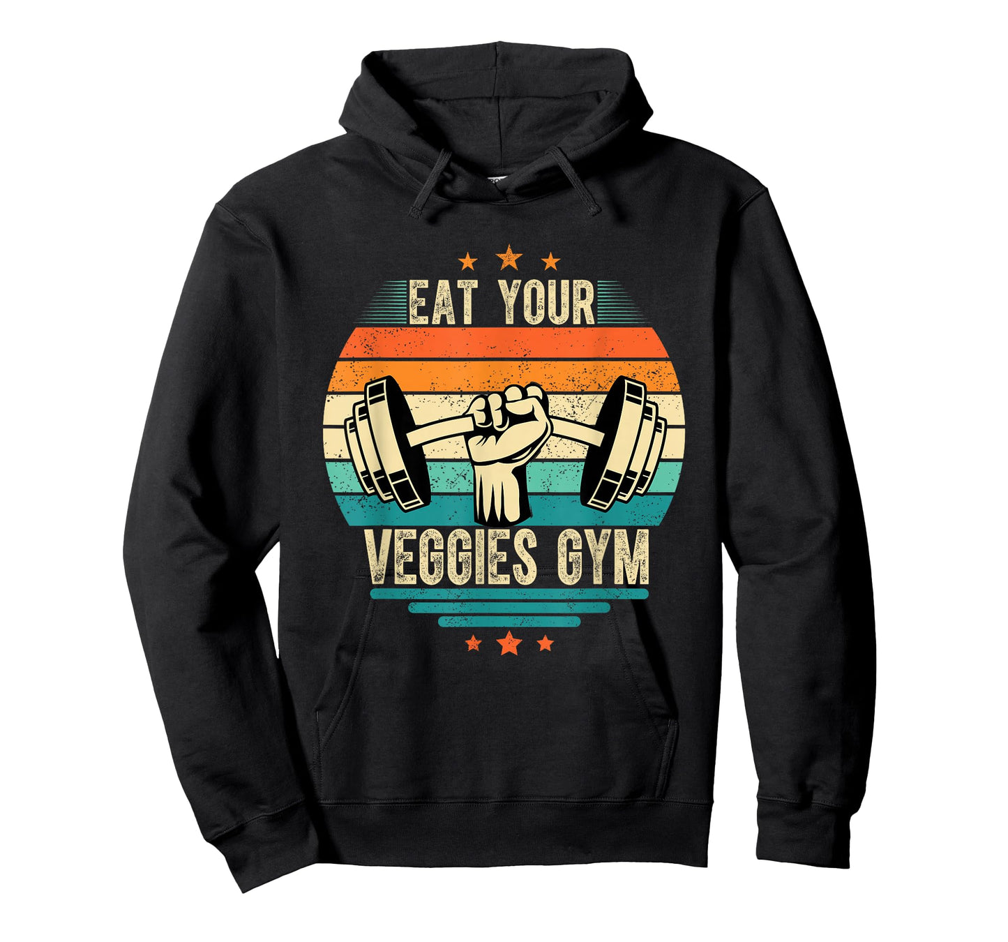 Retro Vintage Eat your veggies vegan workout gym motivation T-Shirt