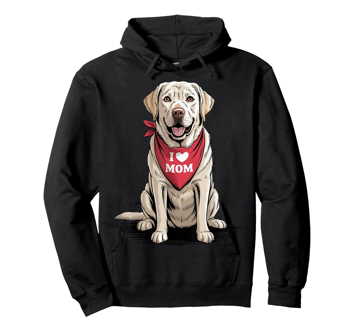 I Love Mom Yellow Labrador Retriever Lover Dog Mother's Day T-Shirt