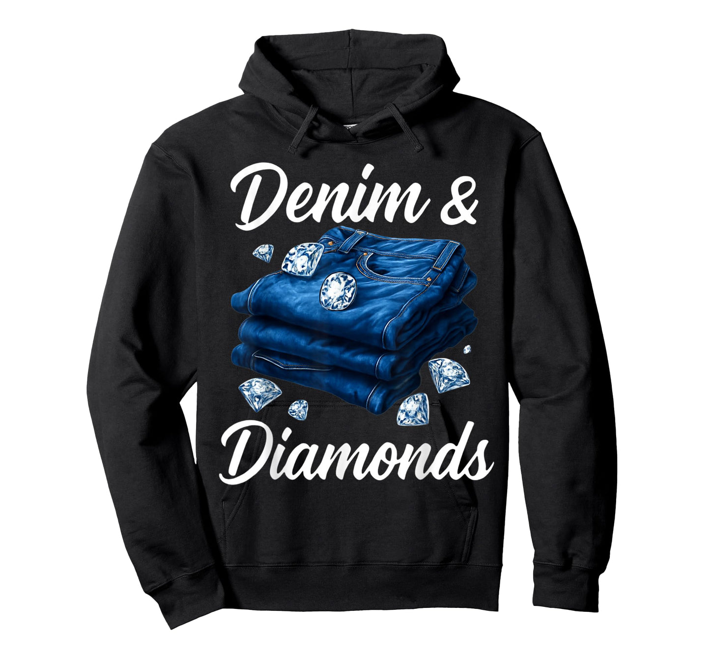 Denim and Diamonds Party Outfit Western Cowgirl Style Womens T-Shirt