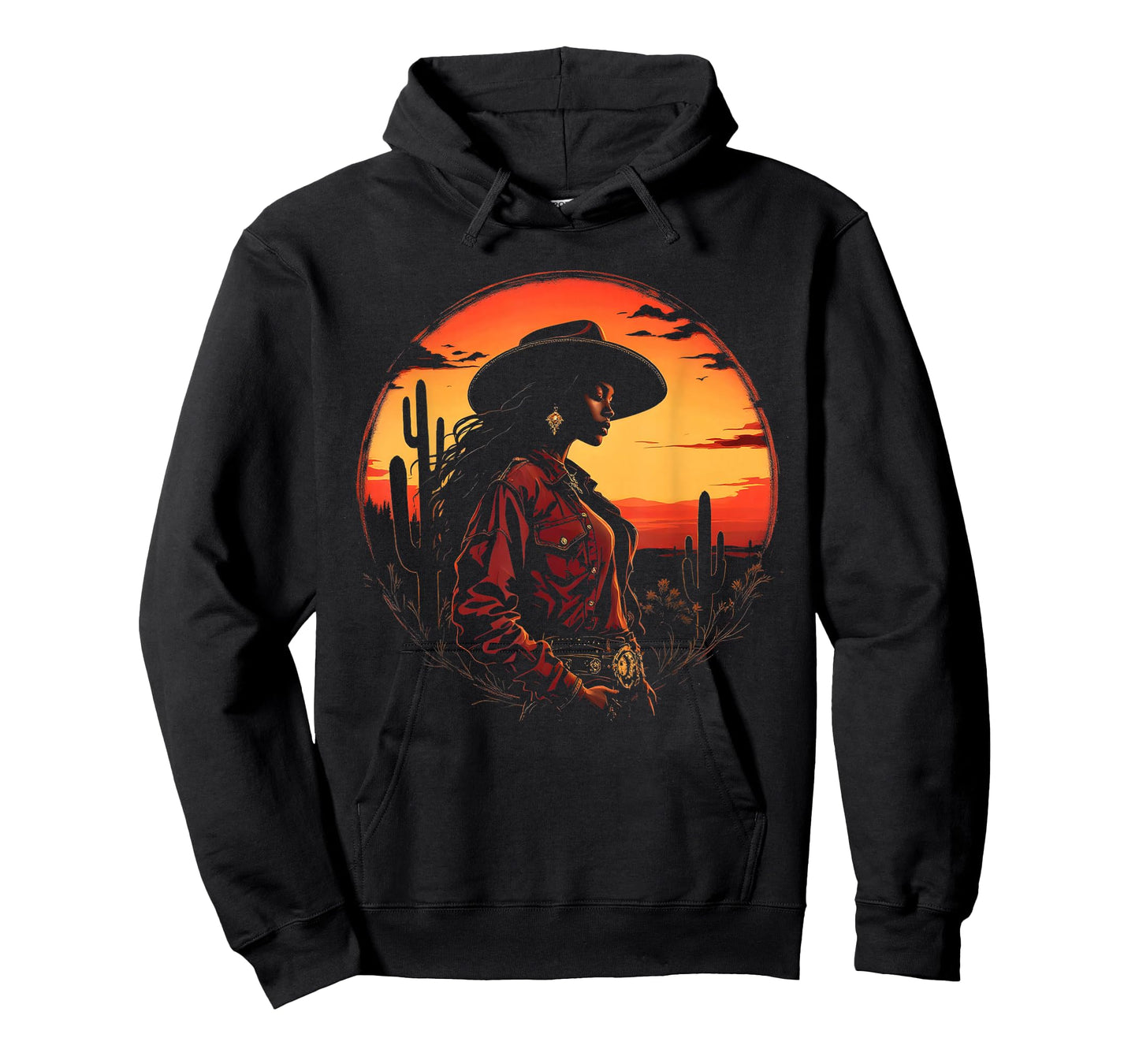 Black African America Cowgirl Western Rodeo Country Texas T-Shirt