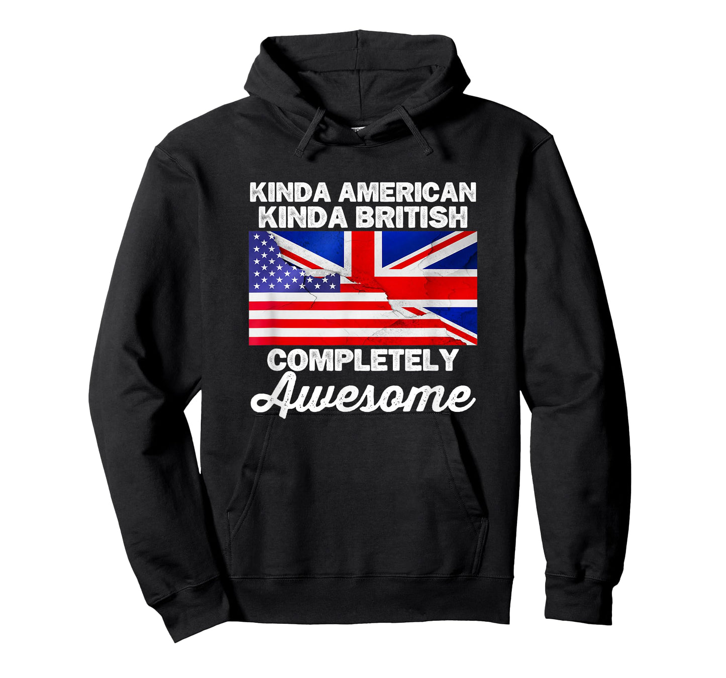 Kinda American Kinda British Dual Citizenship USA UK Flag Us T-Shirt