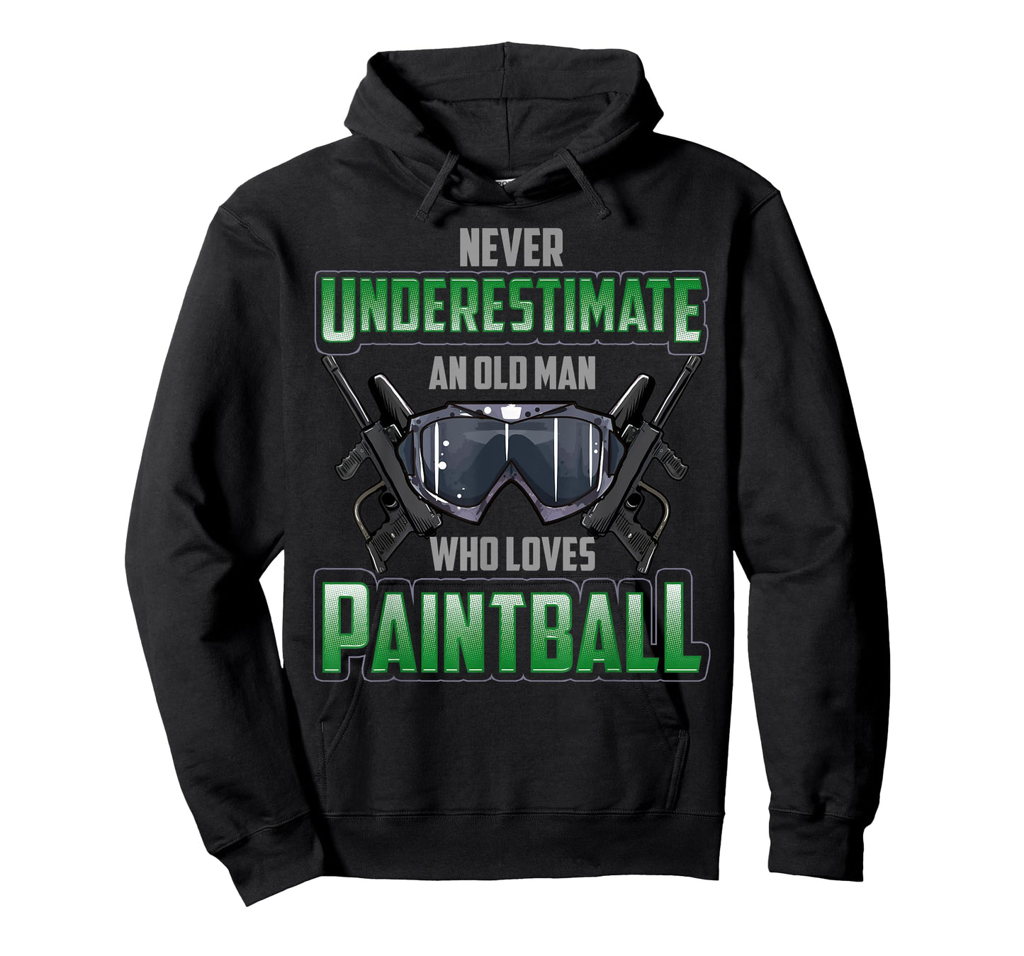 Mens Never Underestimate An Old Man Who Loves Paintball T-Shirt