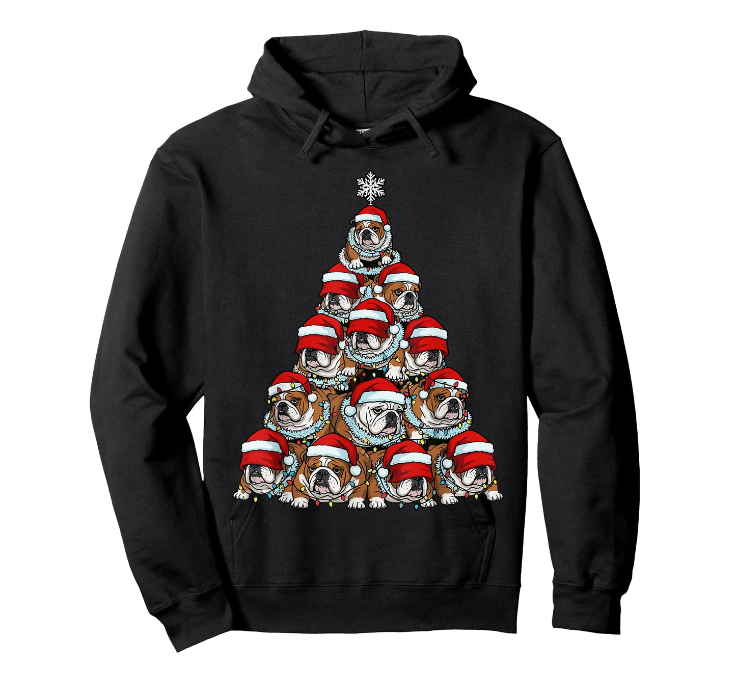 Dog Christmas Outfit, Bulldog Christmas Tree T-Shirt