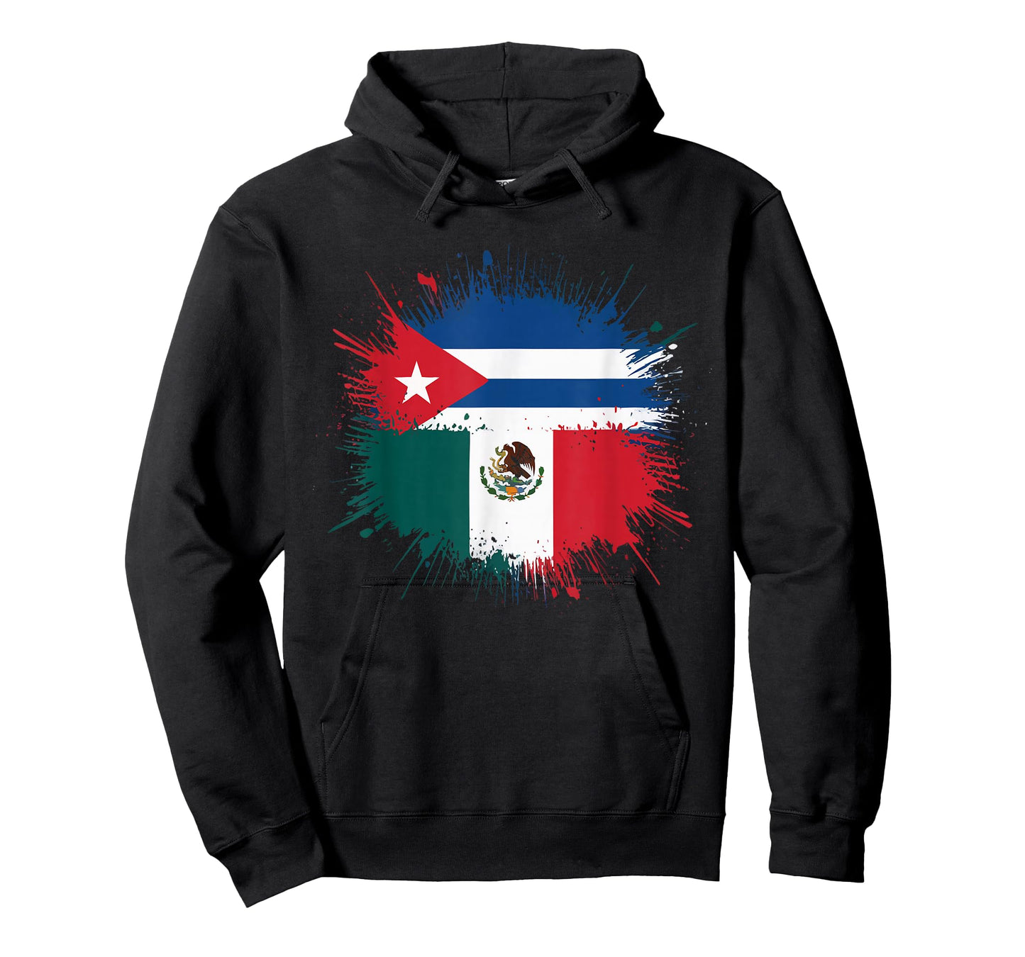 Half Cuban Half Mexican Country Mexico Flag Cuba T-Shirt