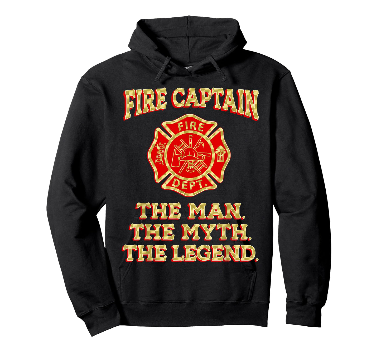 FIRE CAPTAIN THE MAN THE MYTH THE LEGEND Firefighter Gag T-Shirt