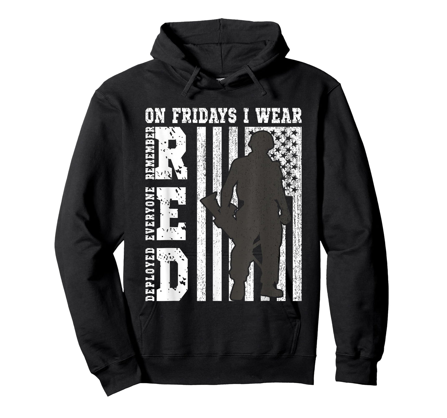 On Fridays I Wear Red USA Support American Troops T-Shirt