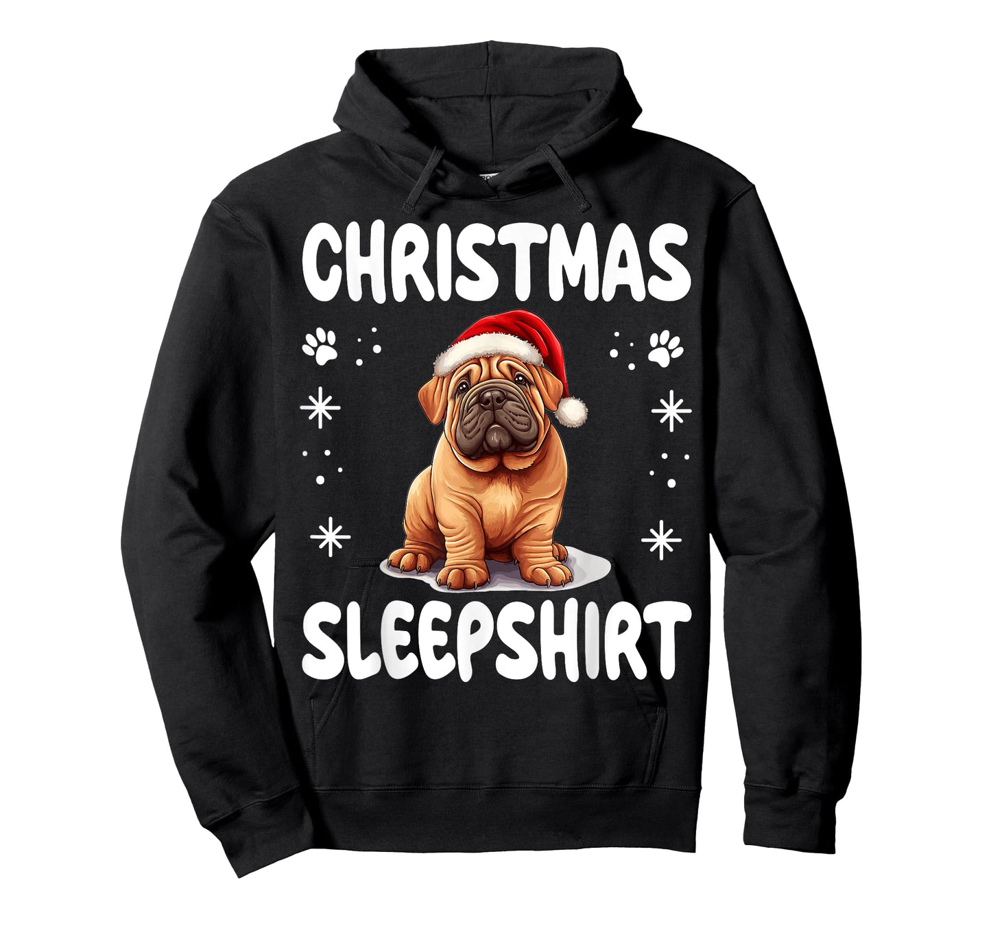 Chinese Shar-Pei Dog Nightgown Pajama Christmas Sleepshirt T-Shirt for Men Women Kids