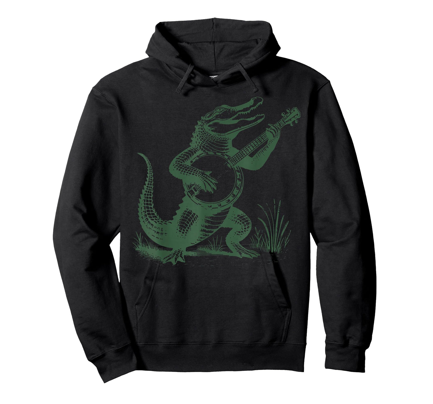Retro 90s Alligator Playing Banjo Musician Animal Lover T-Shirt