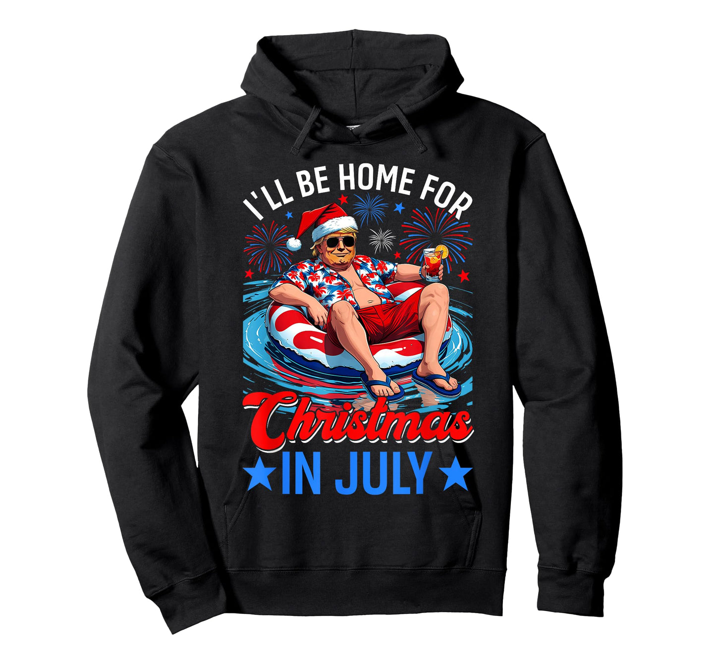 Vintage Funny Trump Shirt I'll Be Home For Christmas In July T-Shirt