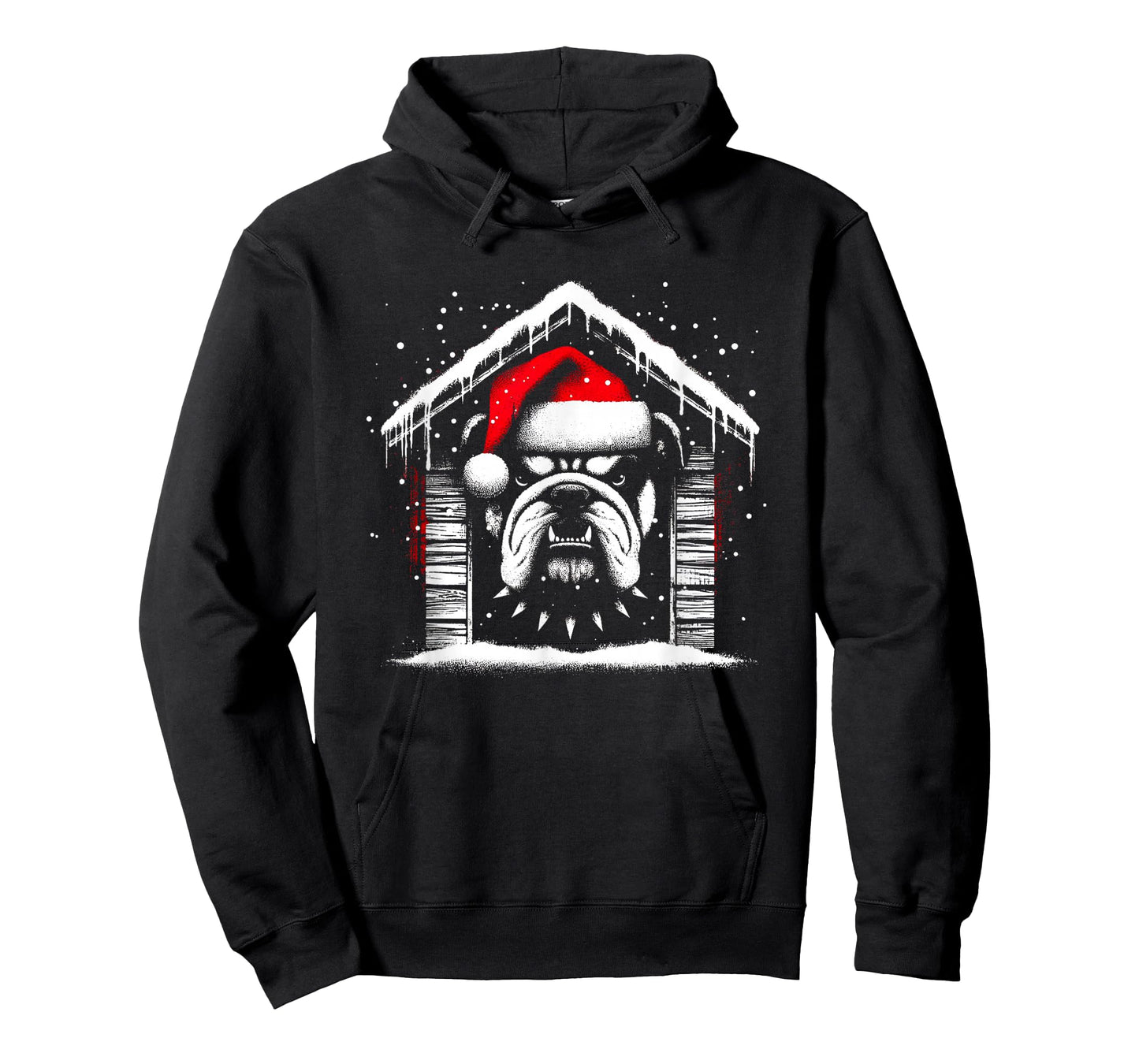 Bulldog Santa Hat - Funny Dog Xmas Christmas Lover T-Shirt