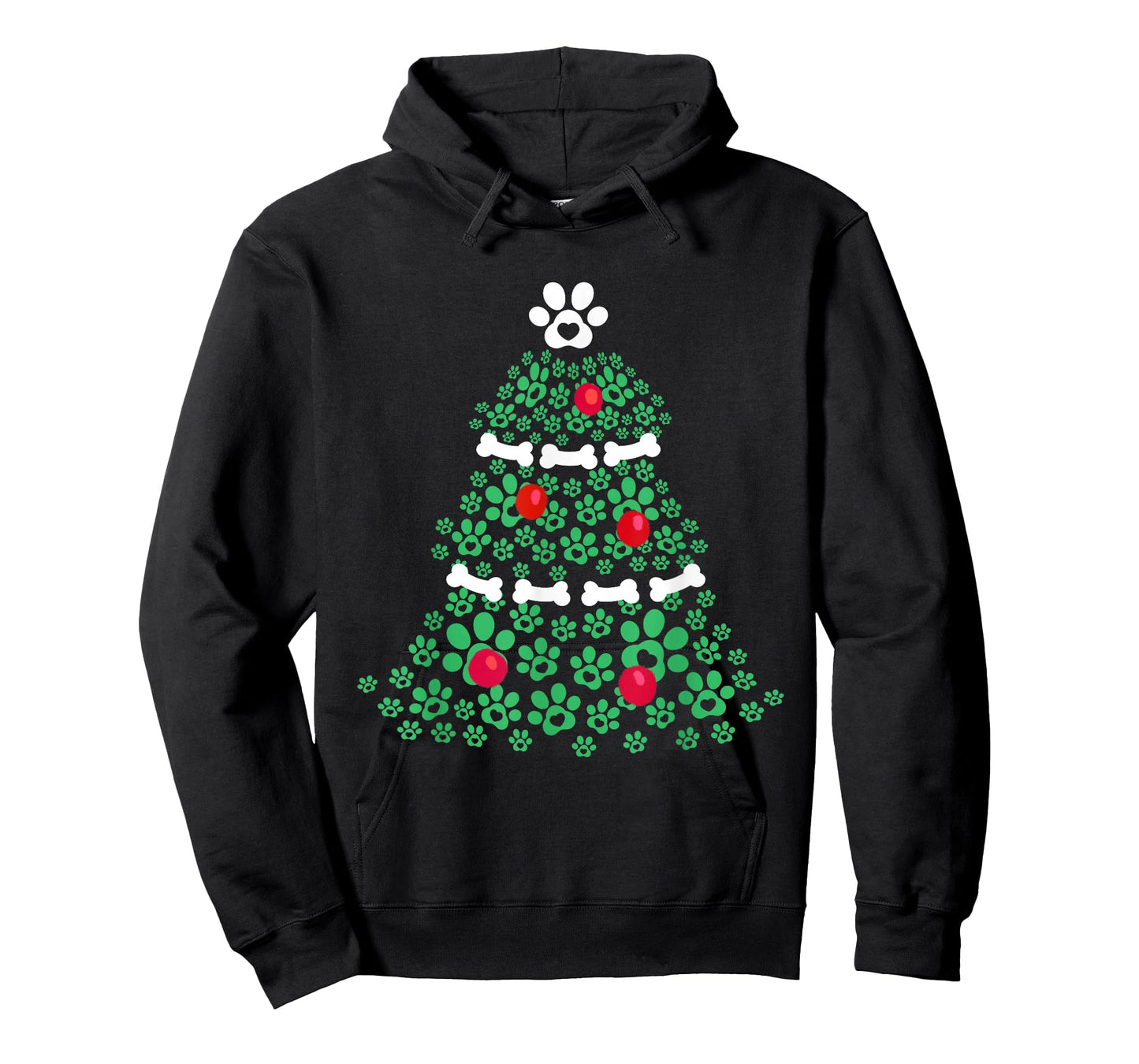 Cute Xmas Dog Paw Christmas Tree Puppy Lovers Men Women Kids T-Shirt