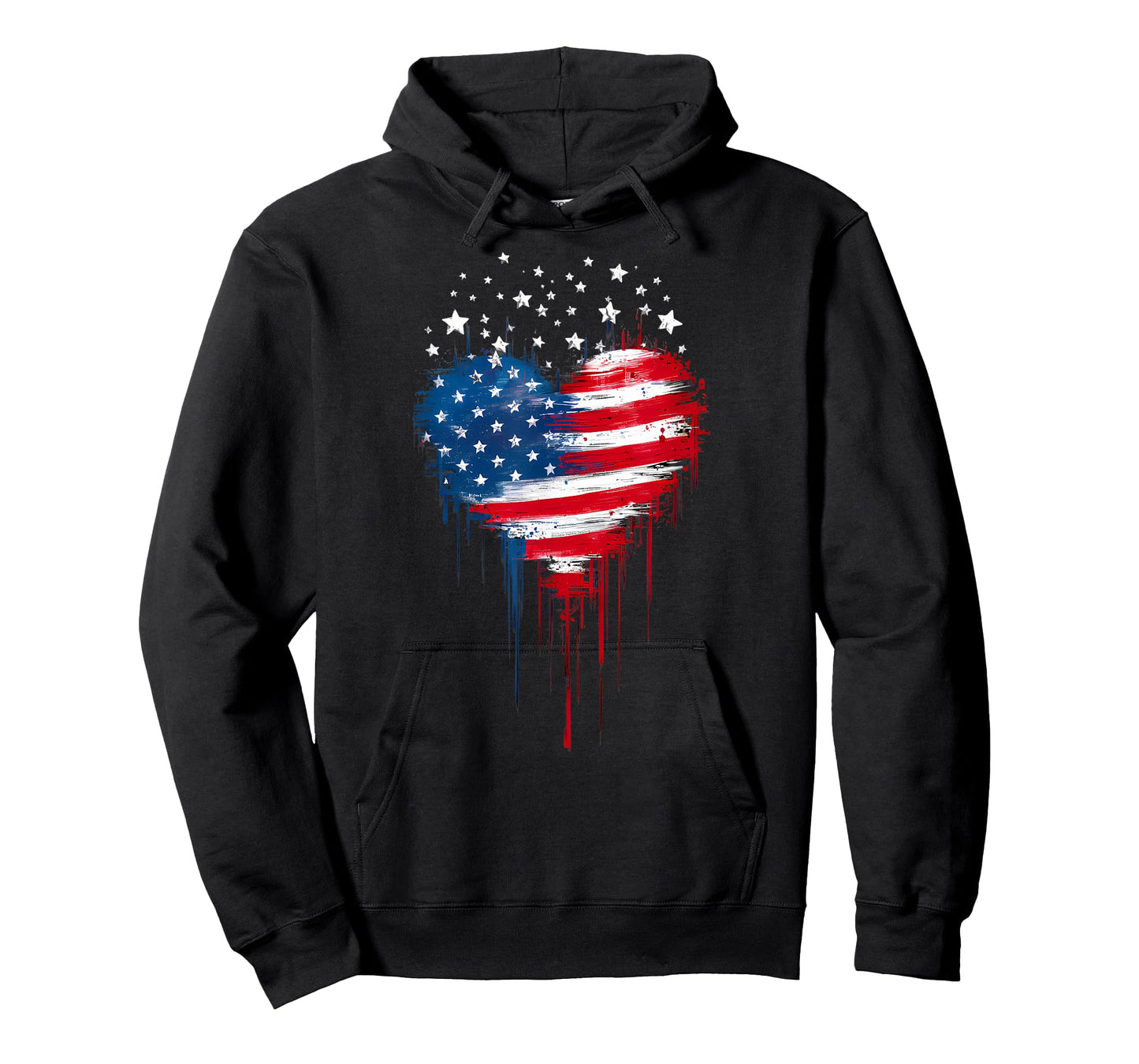 USA Flag Patriotic American Heart Armed Forces 4th of July T-Shirt