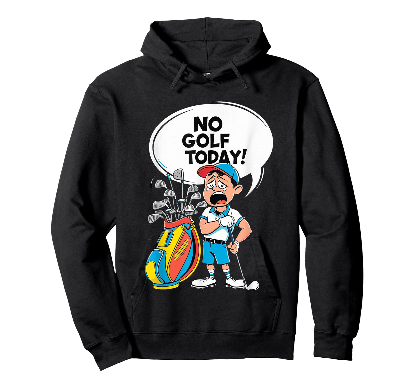 No Golf Today Stickman Design for Golf Lovers and Golfer T-Shirt