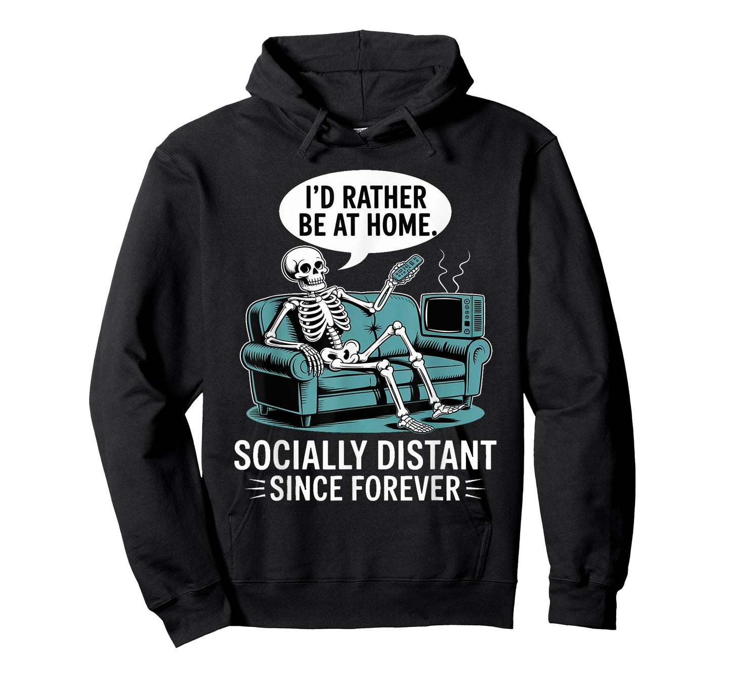 Rather Be Home Funny Sarcastic Skeleton Halloween T-Shirt