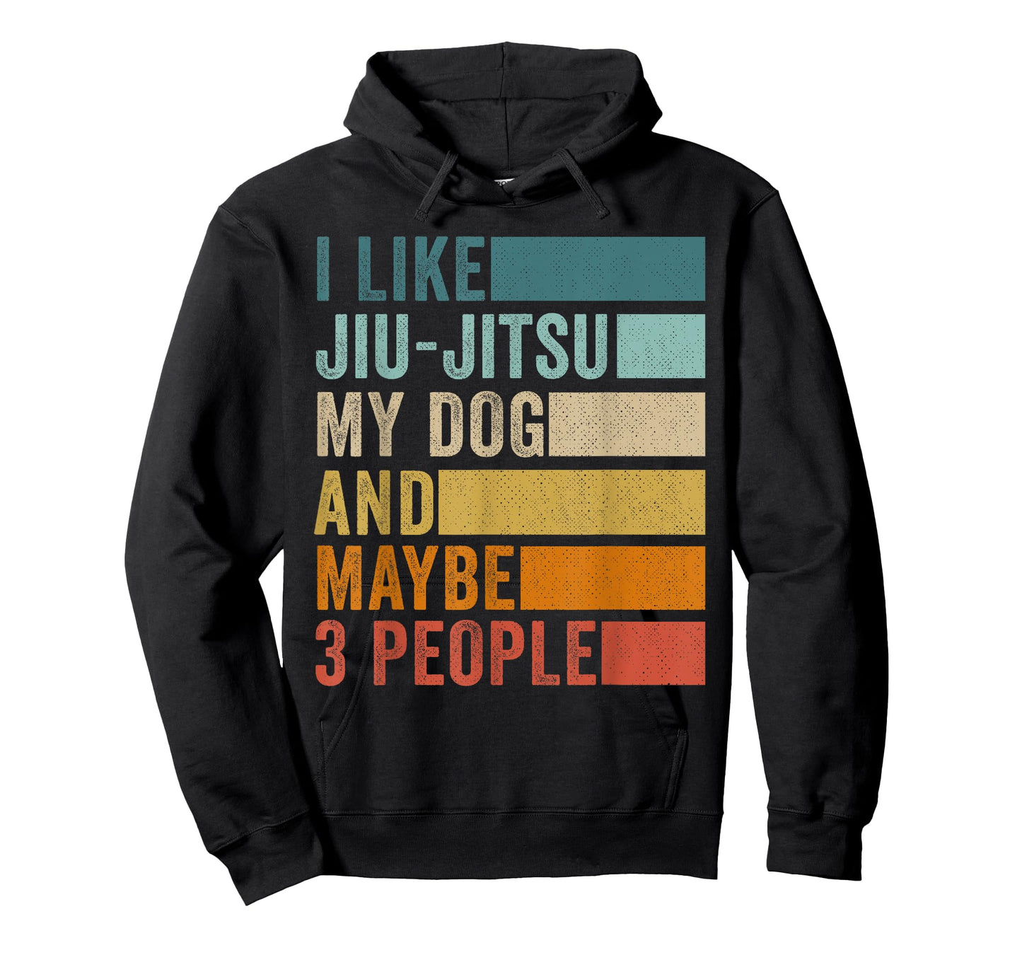 I Like Jiu-Jitsu My Dog And Maybe 3 People Vintage Retro T-Shirt