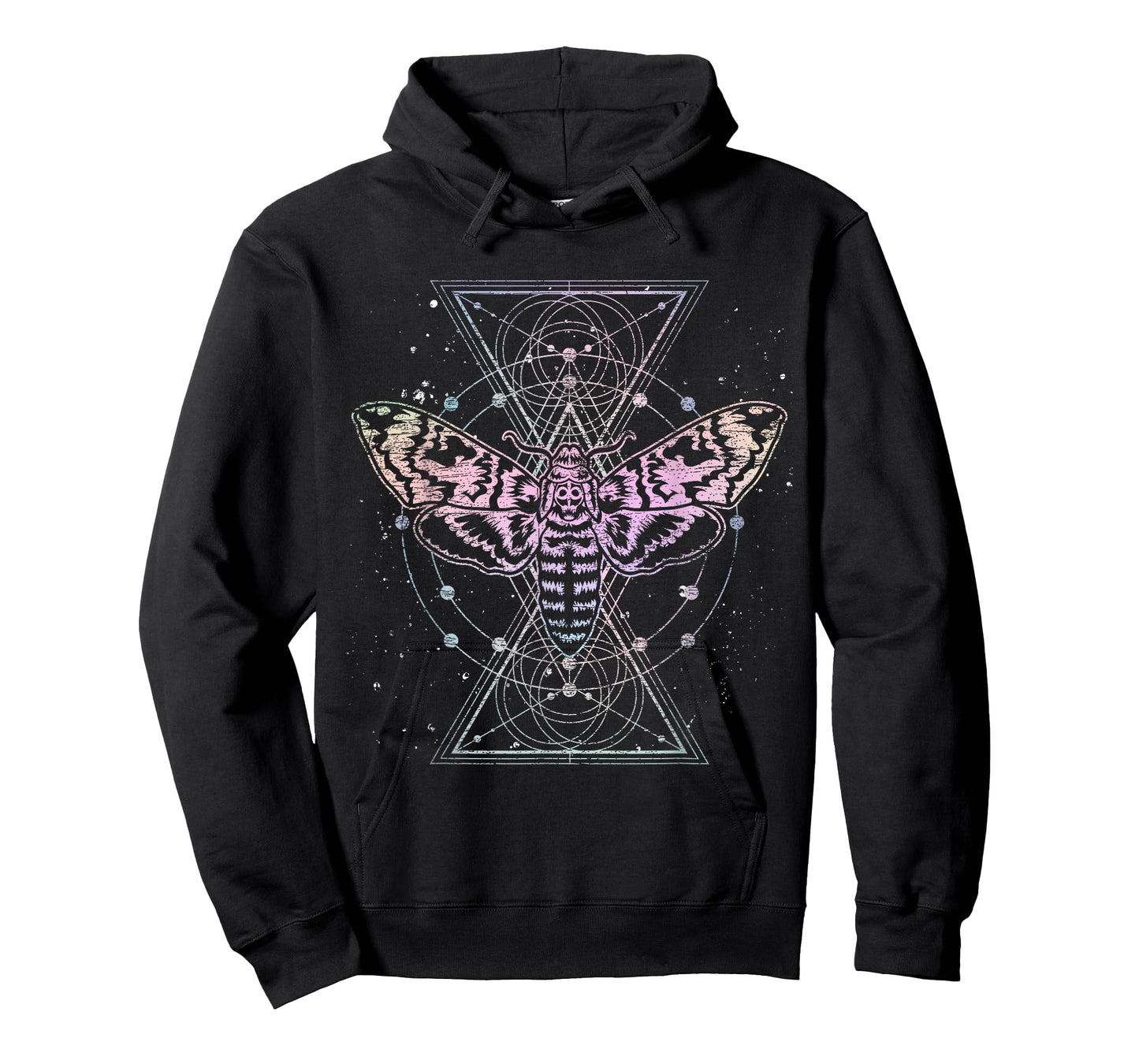 Moth Astrology Insect Kowai Sacred Geometry Pastel Goth T-Shirt