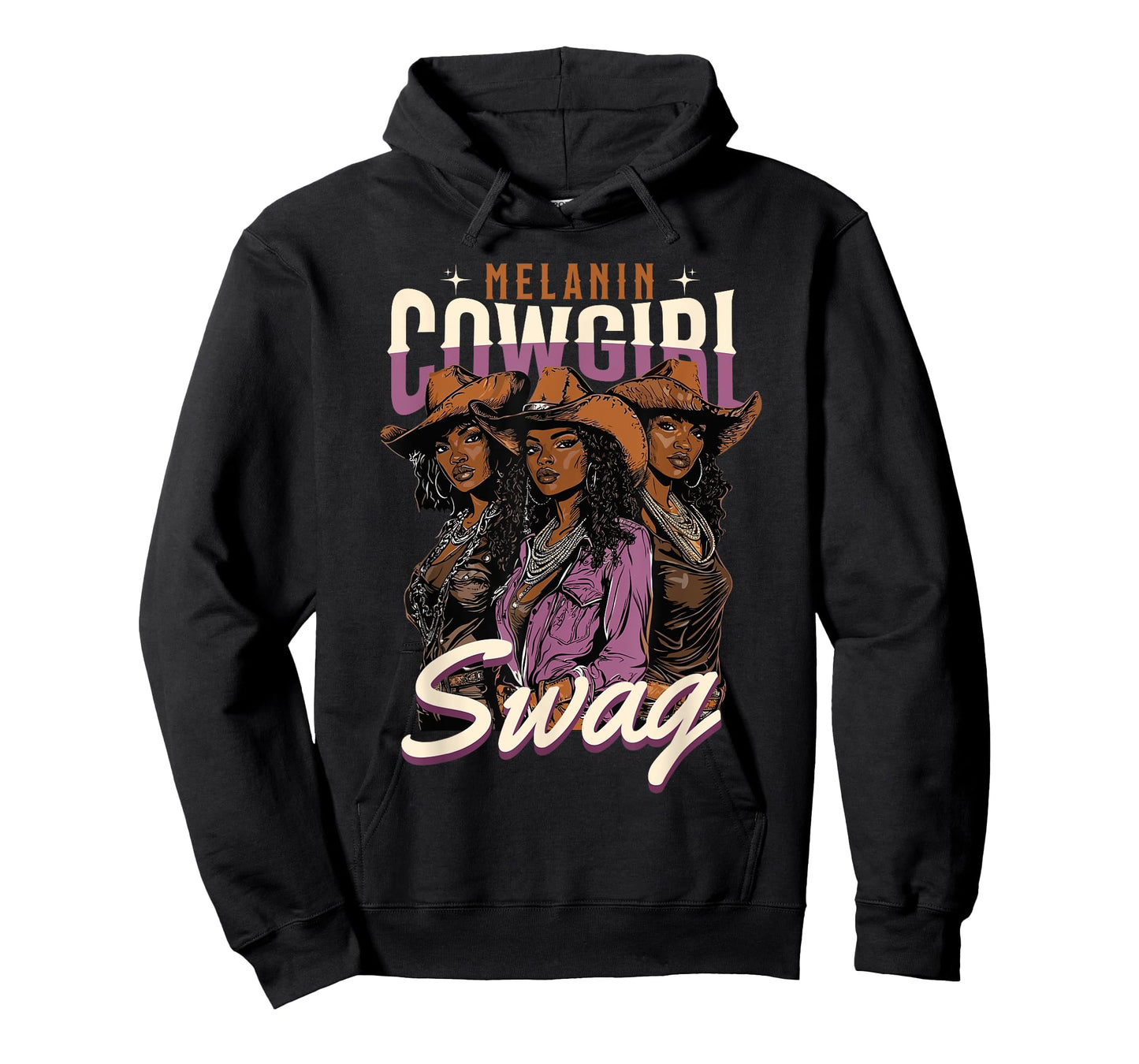 Melanin Cowgirl Swag African American History Western Rodeo T-Shirt
