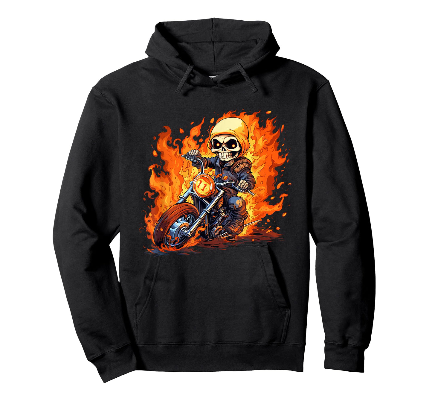 Skeleton Burning Motorcycle Costume for Bikes Lovers T-Shirt