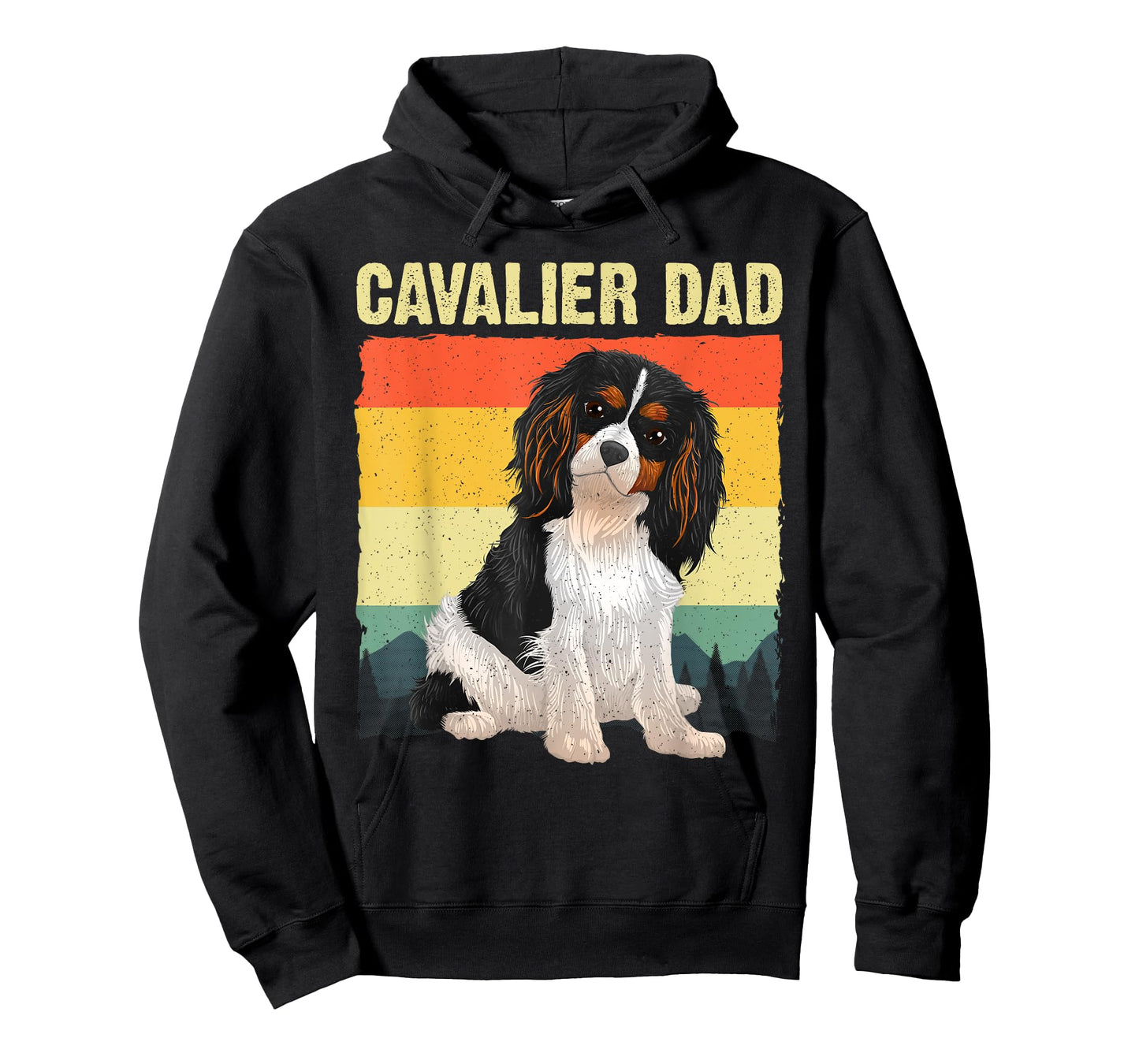 Cool Cavalier King Charles Art For Men Dad Cavalier Spaniel T-Shirt