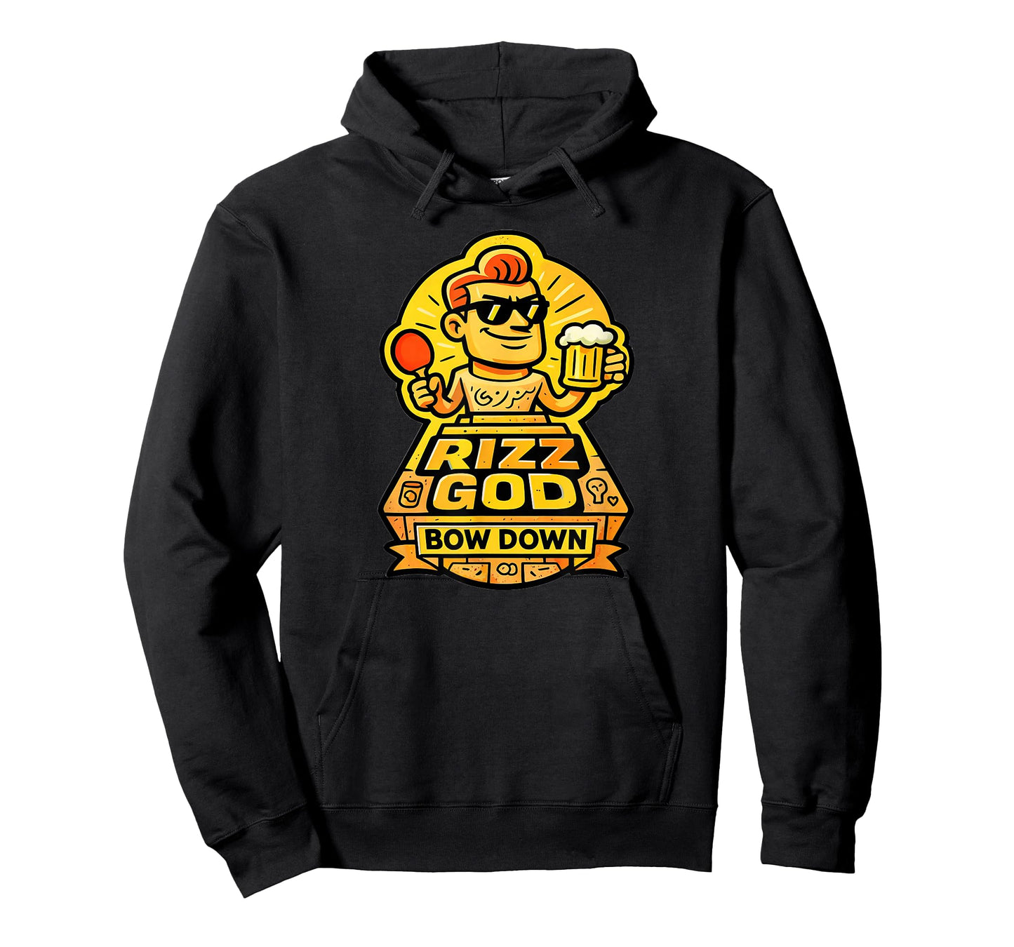 Rizz God Bow Down Ping Pong Beer Lovers Idea T-Shirt