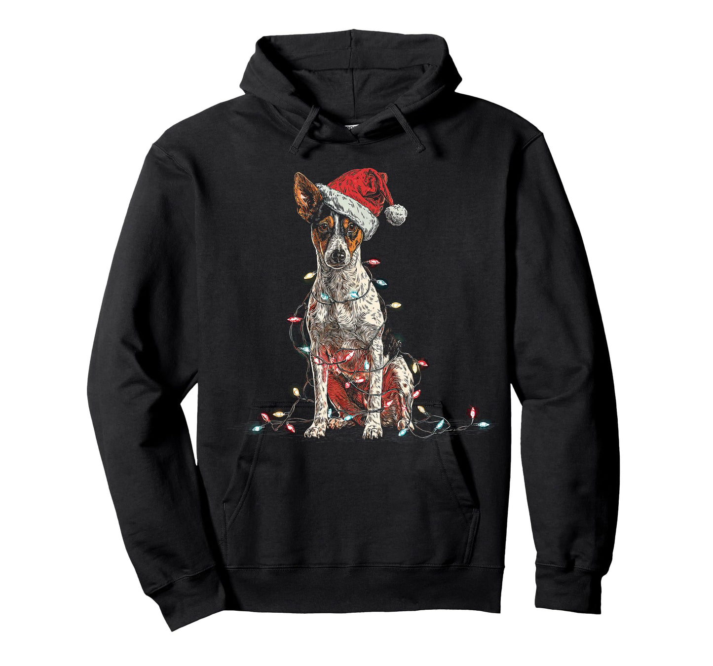 Funny Rat Terrier Christmas Graphics Dog Lights Lover T-Shirt
