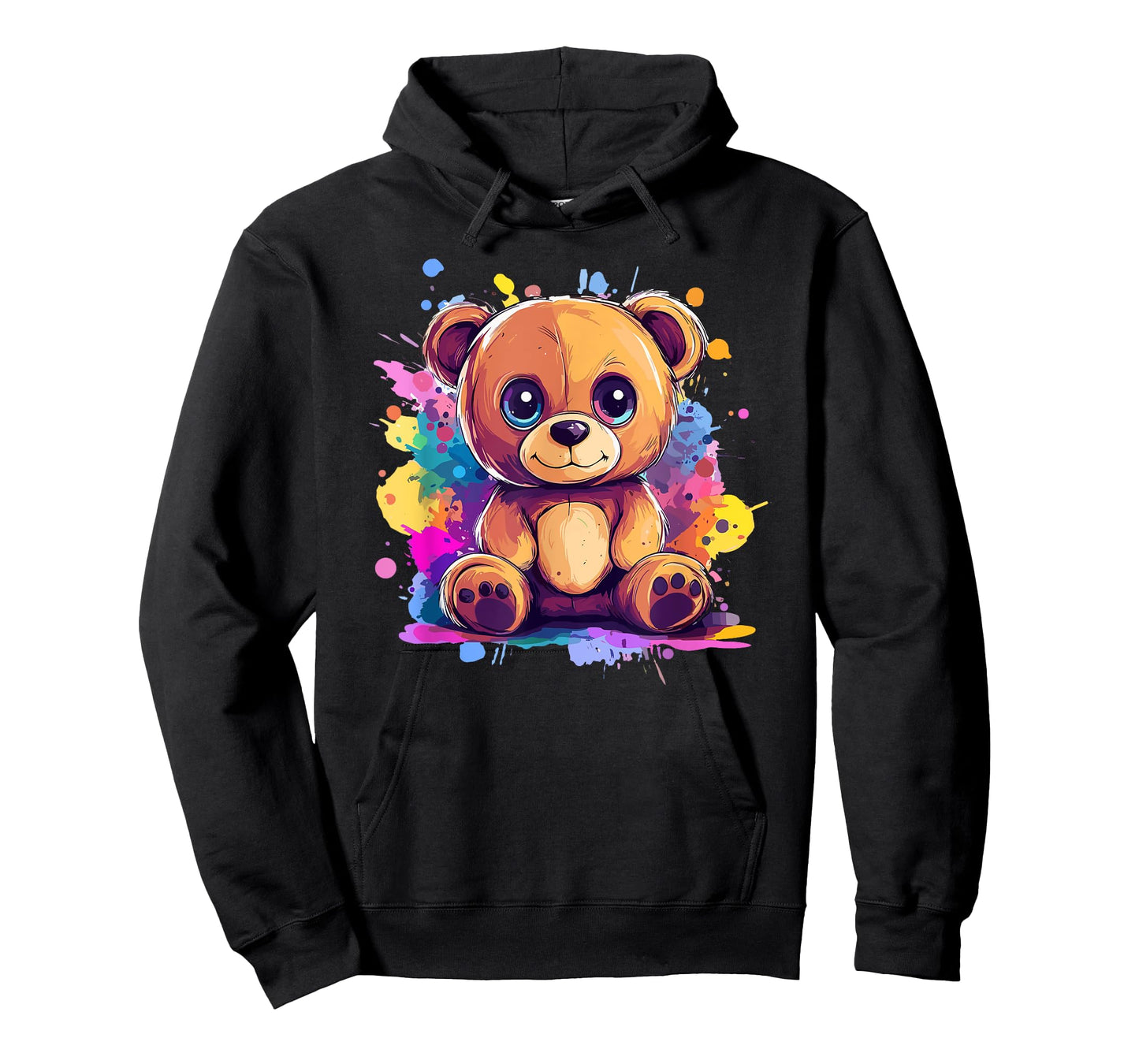 Cute Teddy Bear Color Splash Vivid Illustration T-Shirt