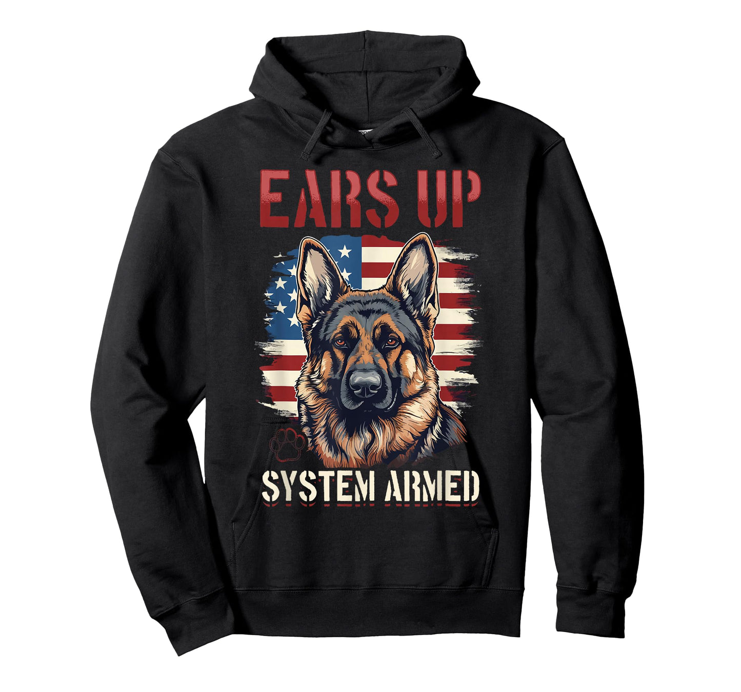 German Shepherd Dog Breed Ears Up System Armed T-Shirt