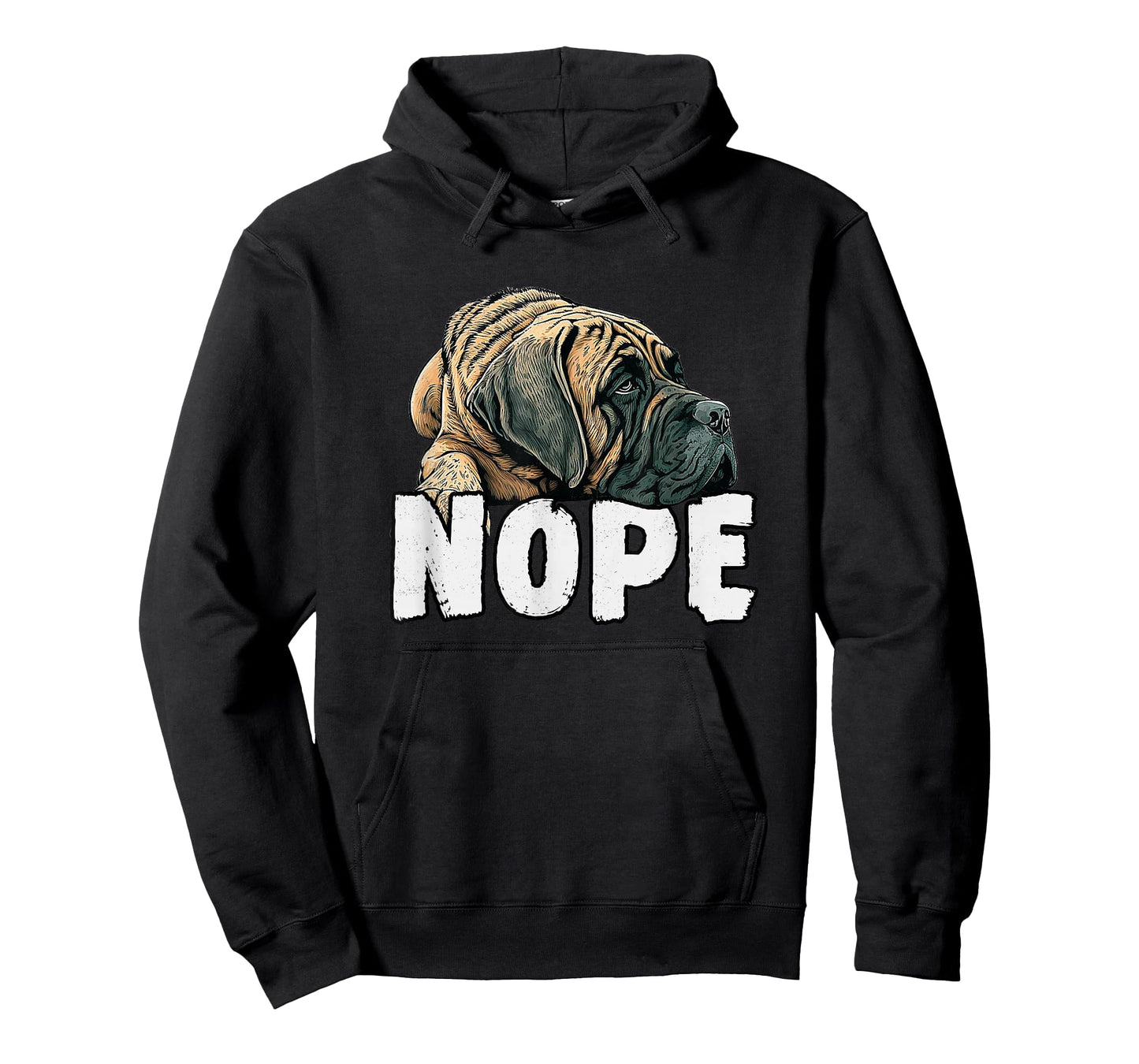 English Mastiff Nope Funny Lazy Pet Dog Cute T-Shirt