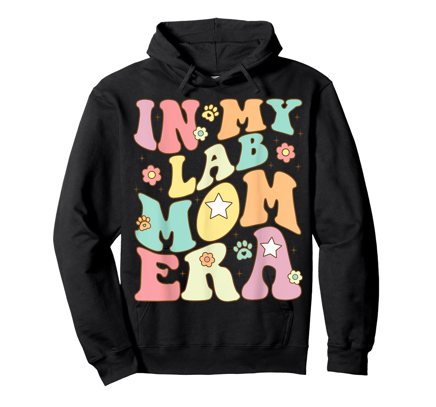 In My Lab Mom Era Puppy Dog Mama Groovy Retro Girls Women T-Shirt