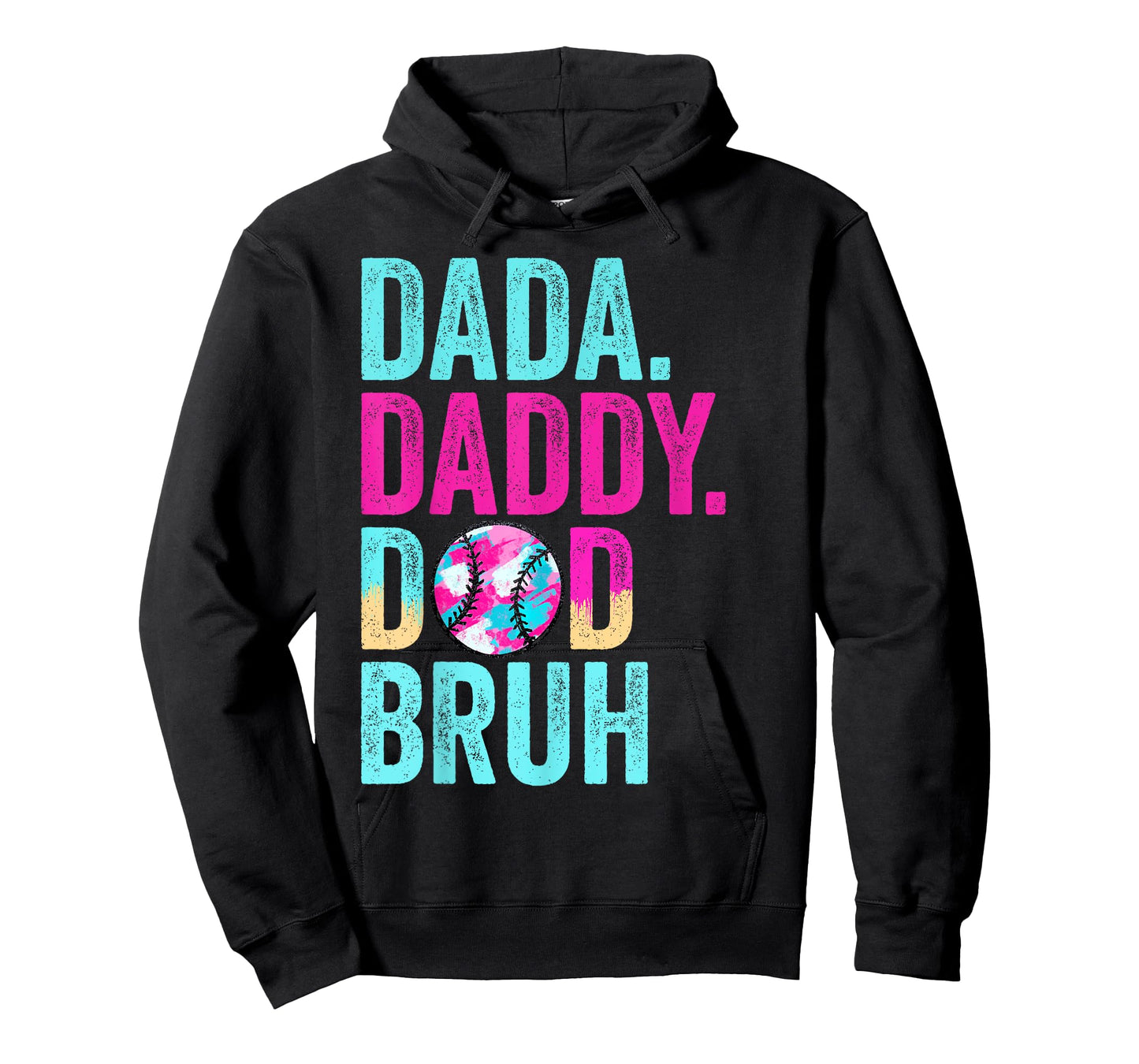 Dada Daddy Dad Bruh Baseball Drip Ice Cream Funny Dad Bruh T-Shirt