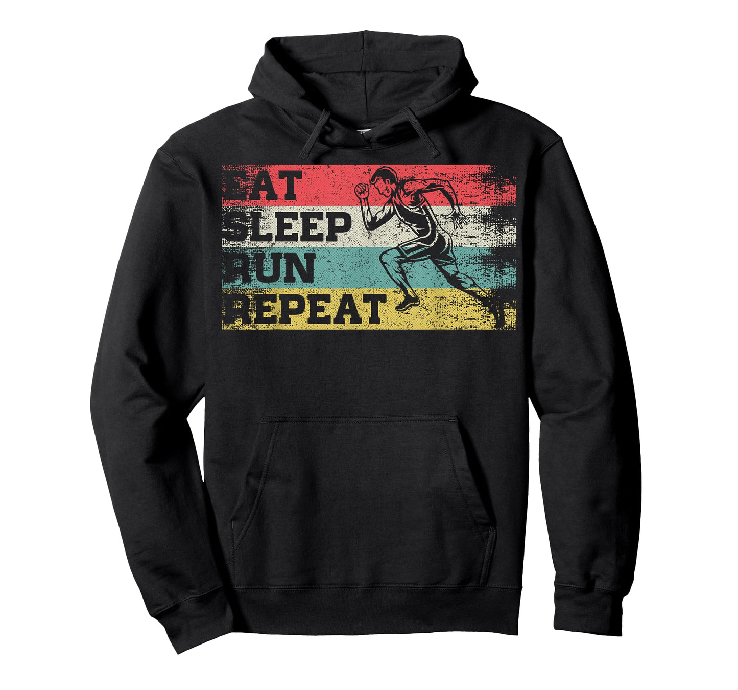 Vintage Retro Eat Sleep Run Repeat Funny Running Runner Gift T-Shirt